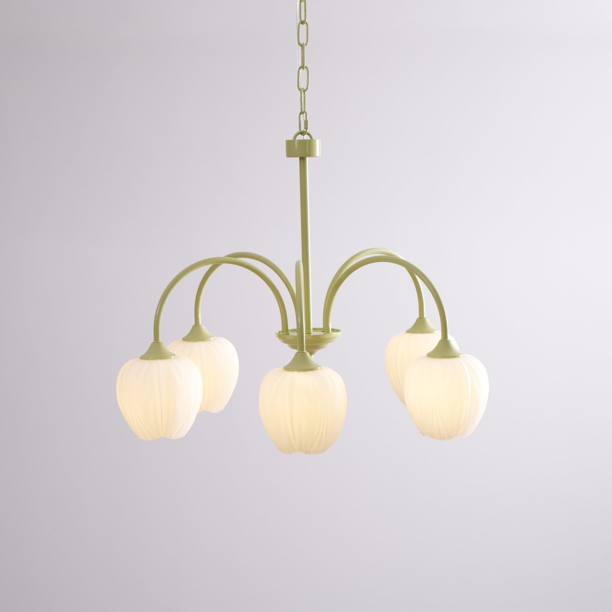 Lustra Kronleuchter Tulip Matcha Glas-Letslighting