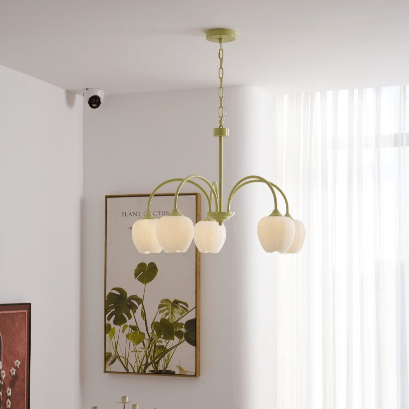 Lustra Kronleuchter Tulip Matcha Glas-Letslighting
