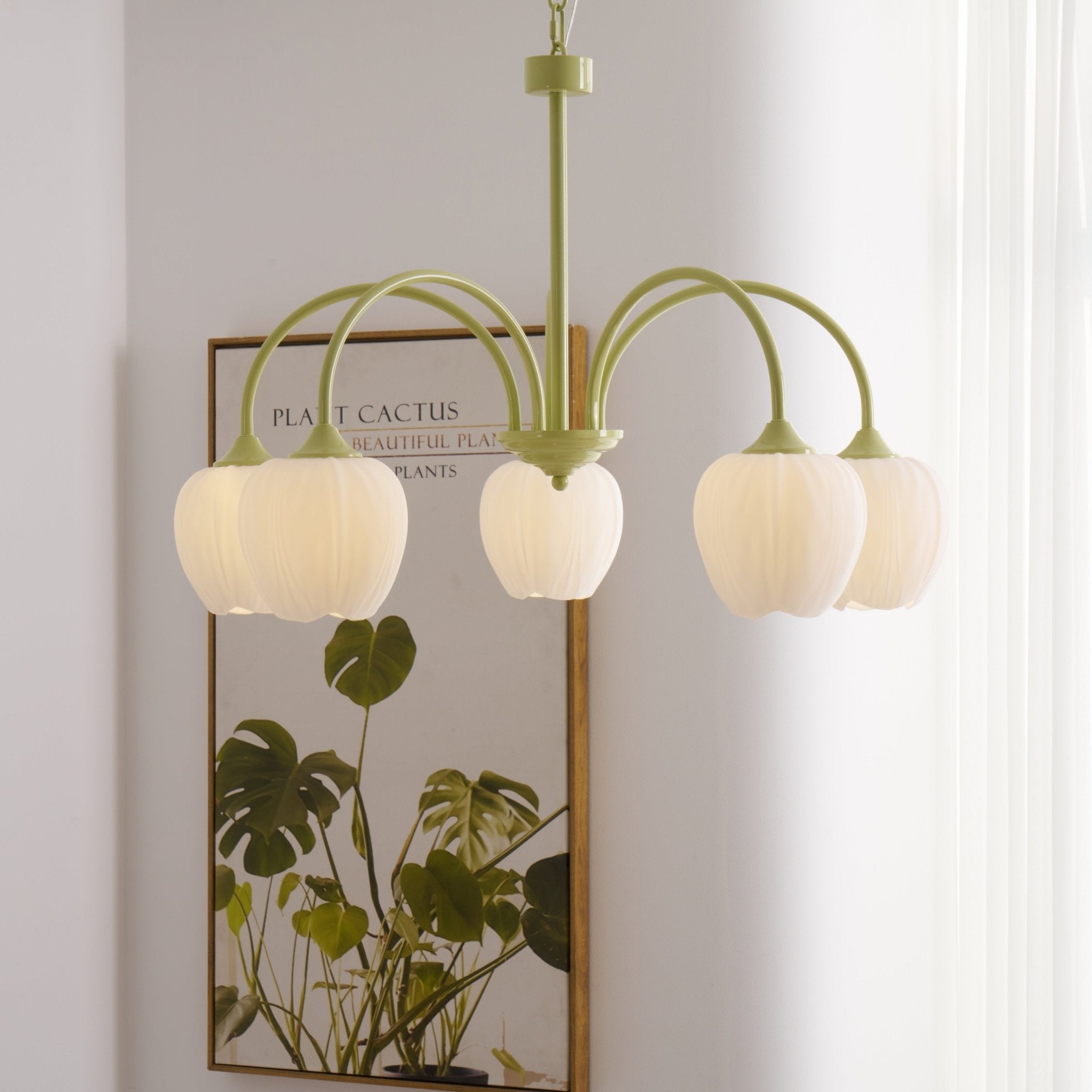Lustra Kronleuchter Tulip Matcha Glas-Letslighting