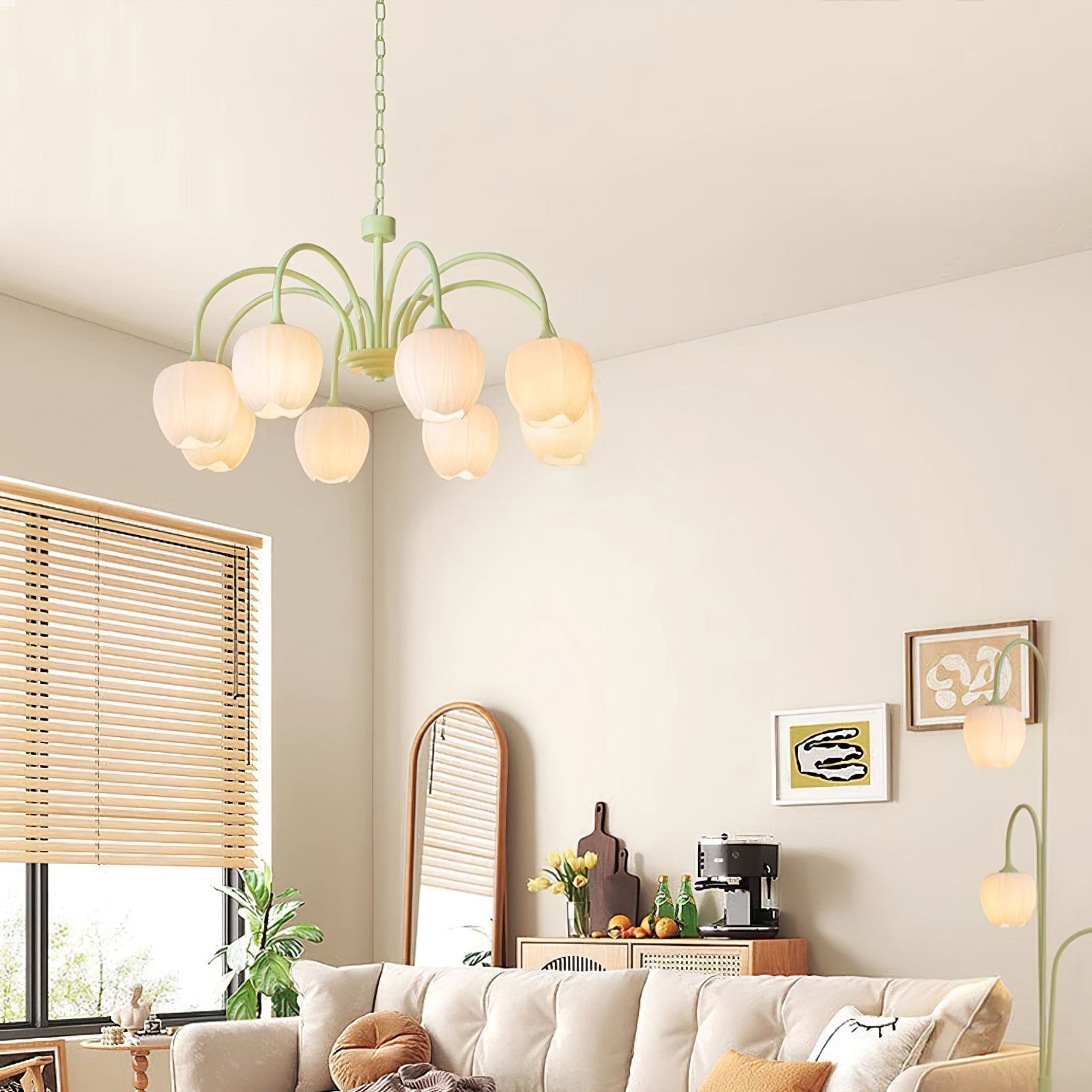 Viloror Matcha-Glas-Kronleuchter-Letslighting