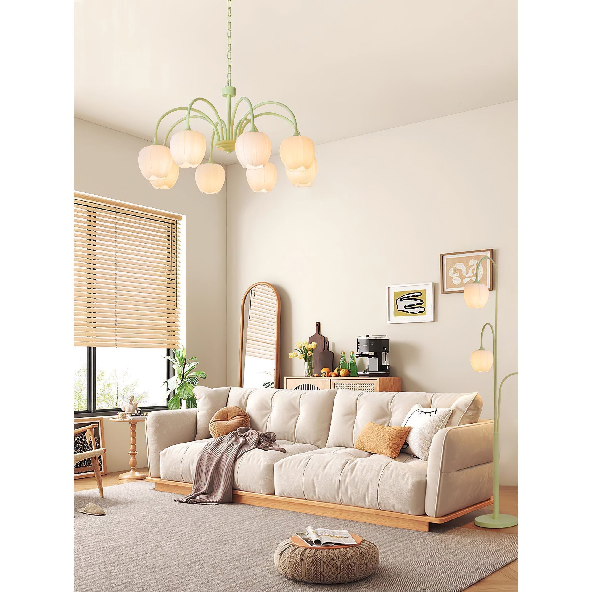 Viloror Matcha-Glas-Kronleuchter-Letslighting