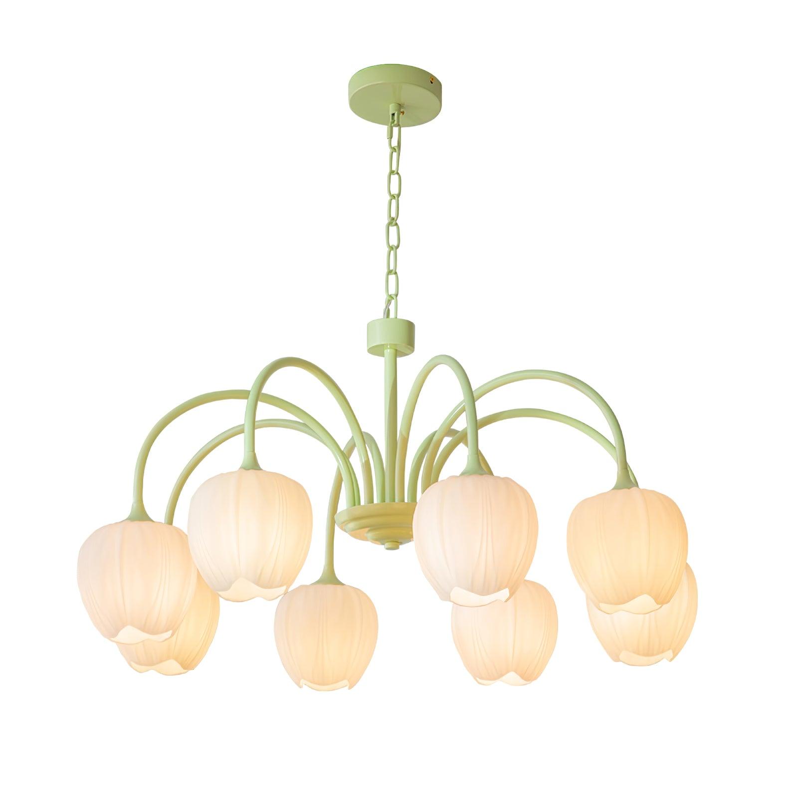 Lustra Kronleuchter Tulip Matcha Glas-Letslighting