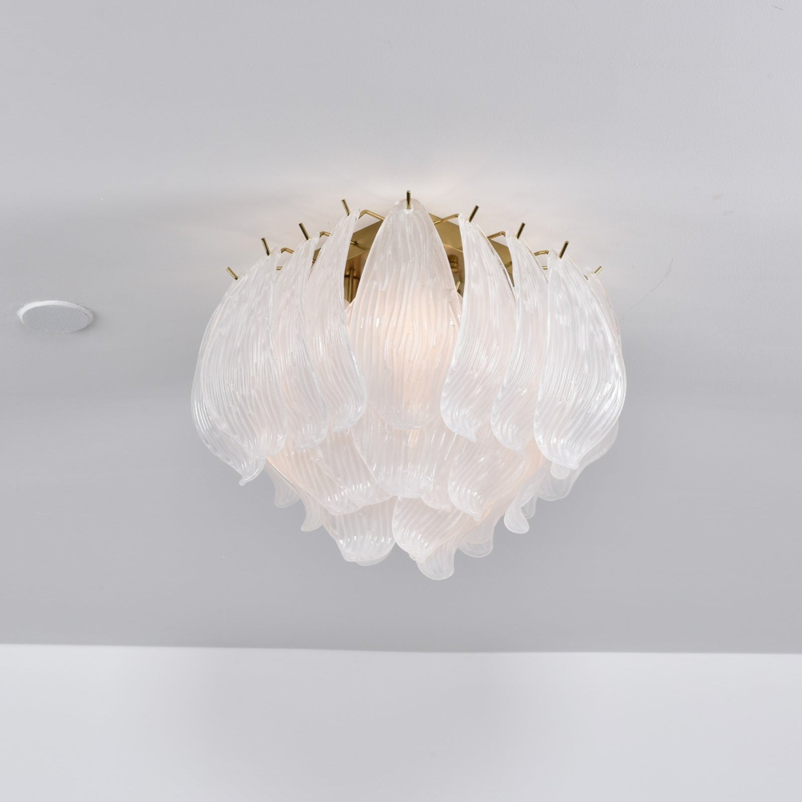 Aurora Ceiling Lamp Murano Petal Hand-Blown Glass Flushmount - Neutralighting