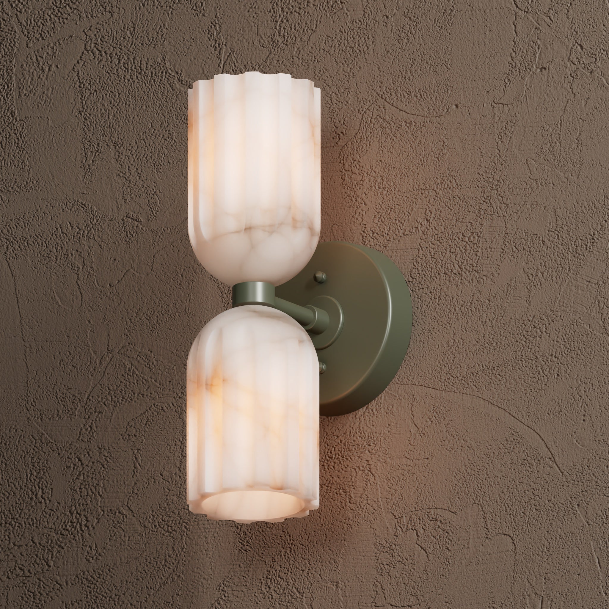 Uraeeth Modern Minimalist Double Brass Alabaster Wall Lamp - Letslighting