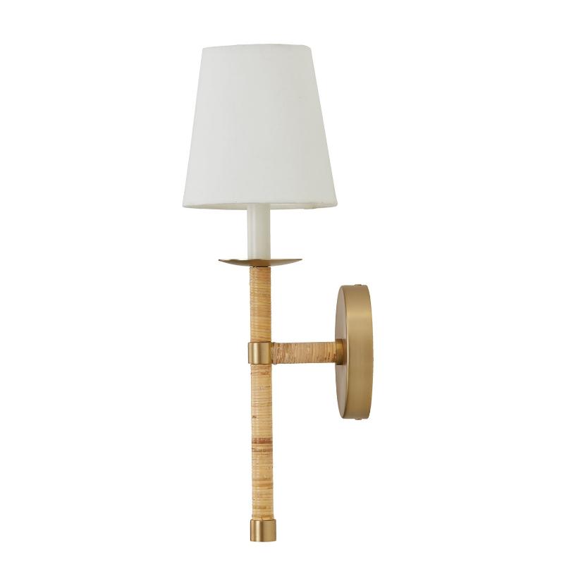 Conoror Elegance Vintage Messing Stoff Wandleuchte-Letslighting