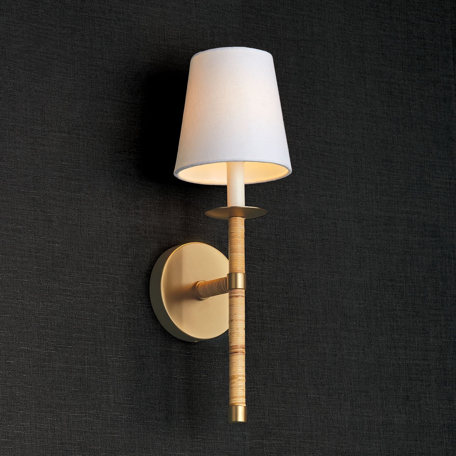 Conoror Elegance Vintage Messing Stoff Wandleuchte-Letslighting
