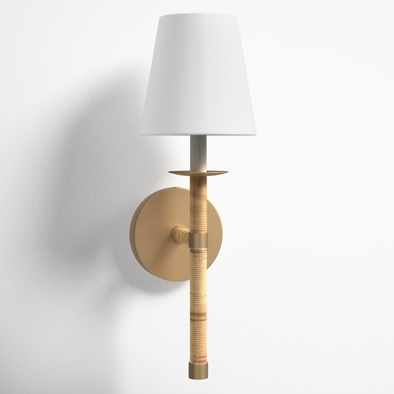 Conoror Elegance Vintage Messing Stoff Wandleuchte-Letslighting