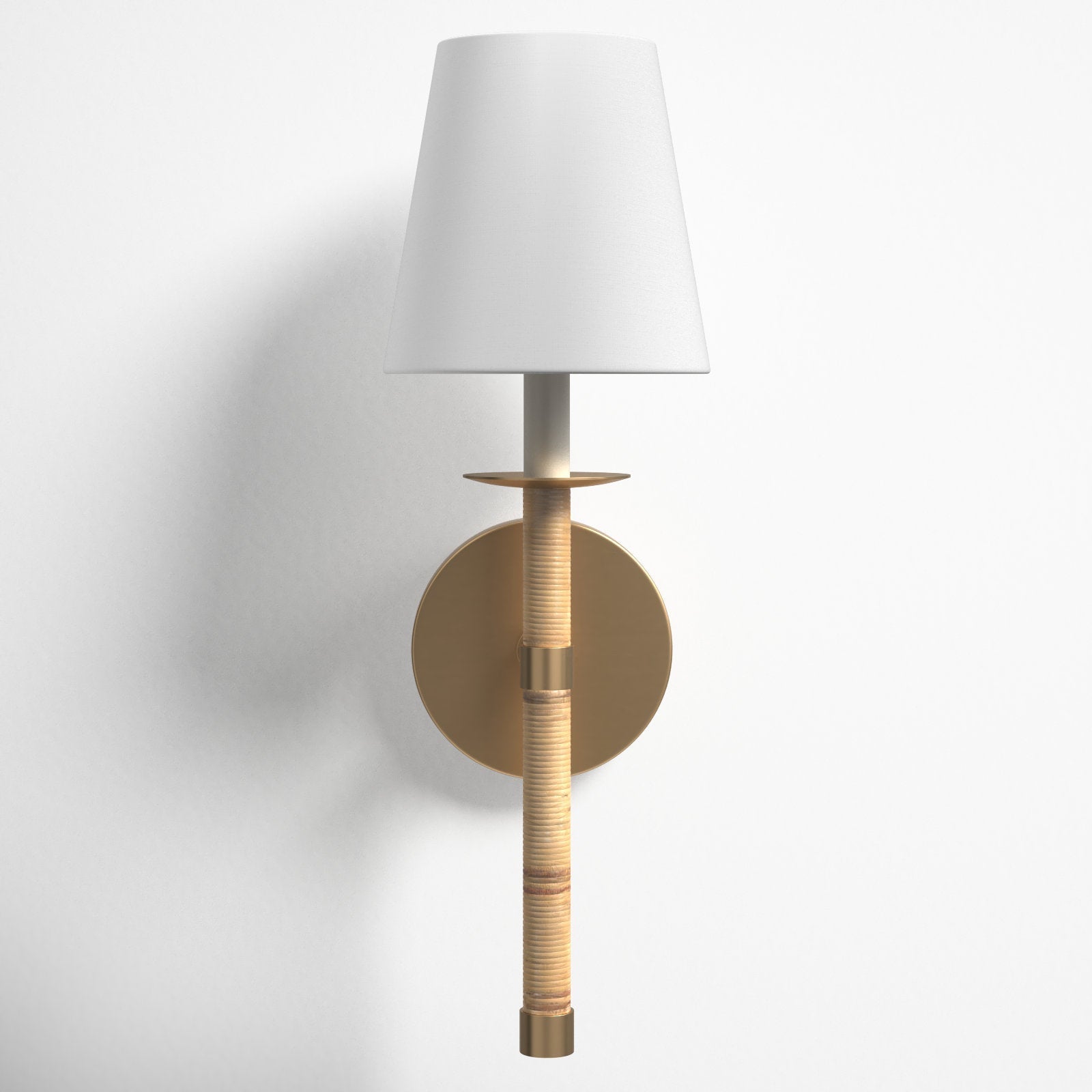 Conoror Elegance Vintage Messing Stoff Wandleuchte-Letslighting