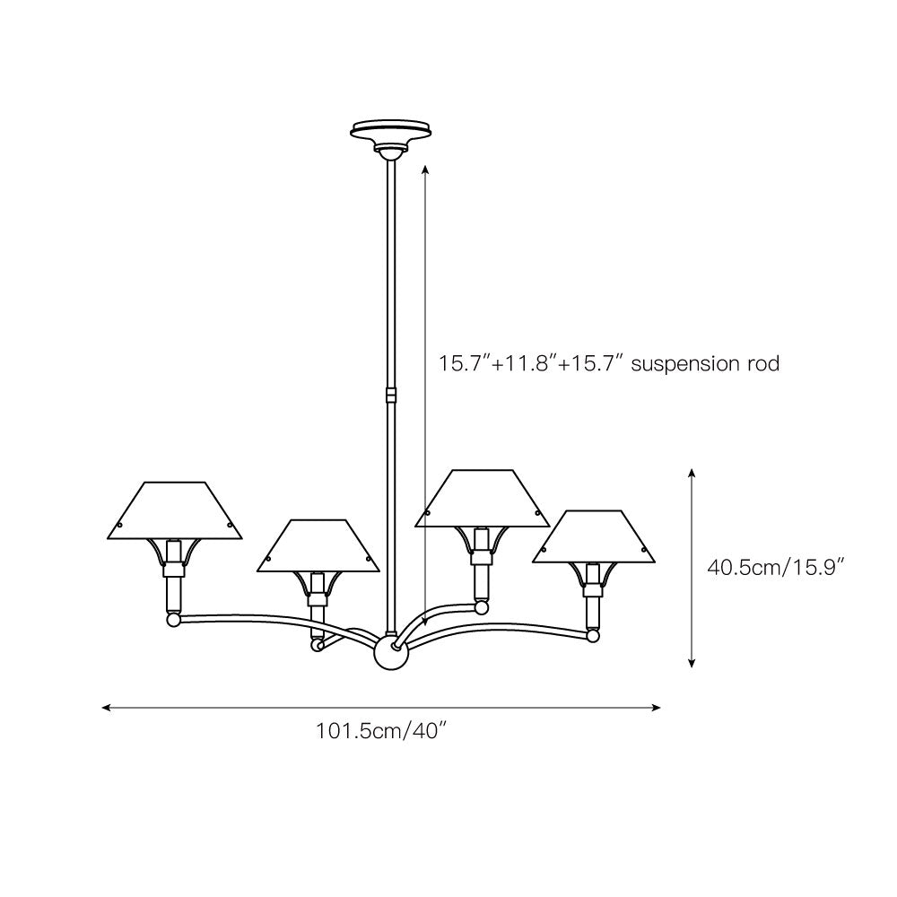 Turlington Vintage Industrie Messing Kronleuchter-Letslighting