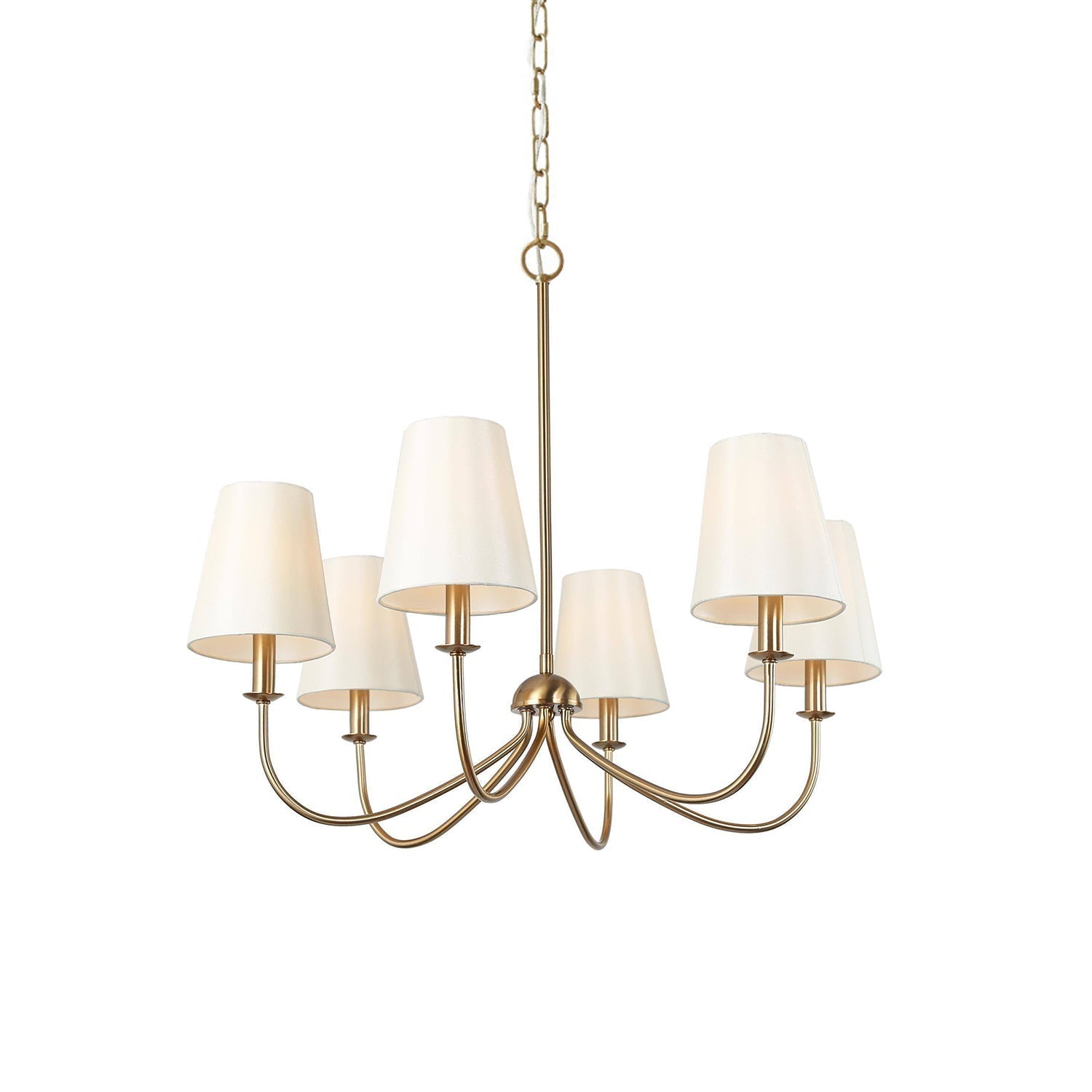 Icarisra Messing Stoff Vintage Industrial Kronleuchter-Letslighting