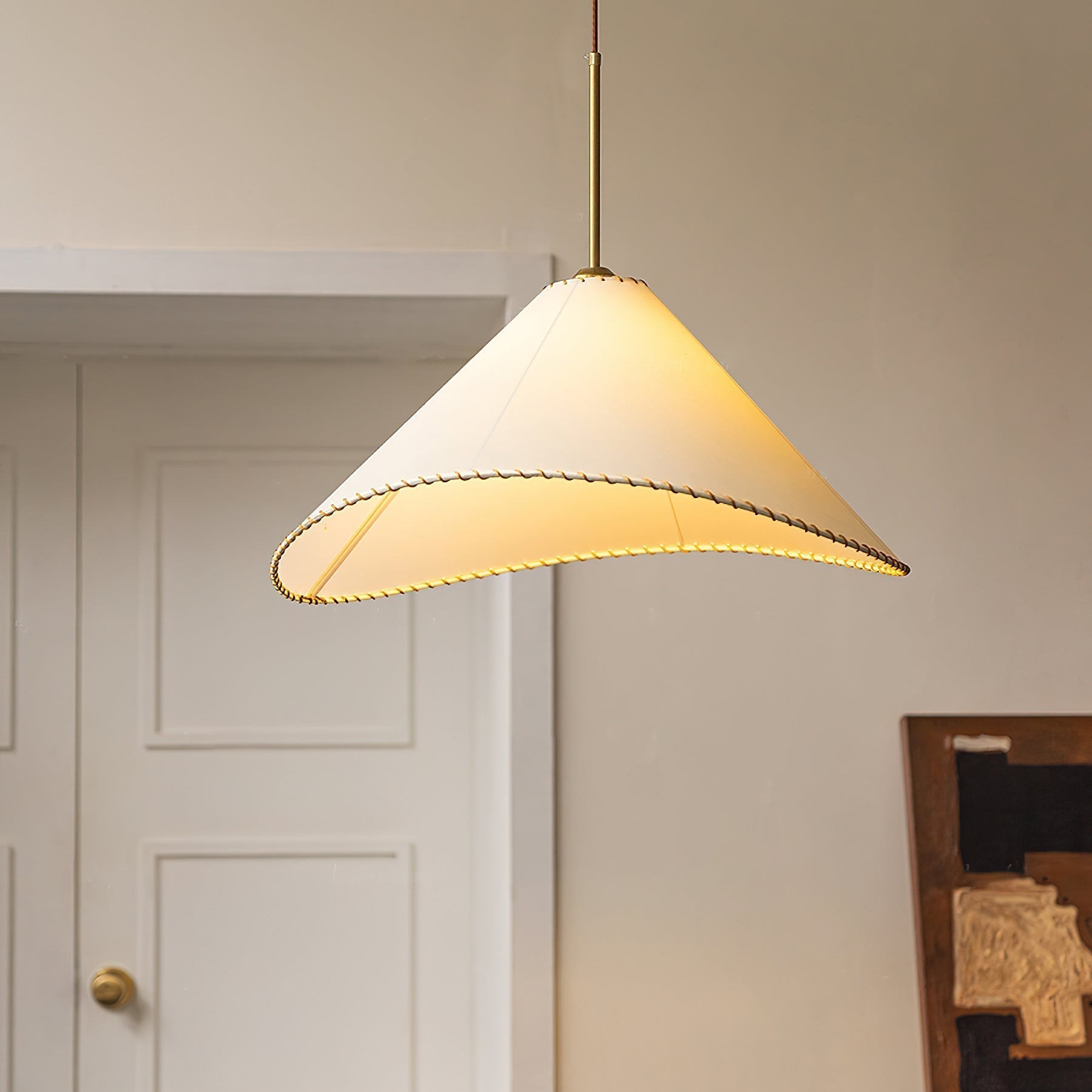 Aursoreth Nordische Pendelleuchte aus gedrehtem Stoff-Letslighting