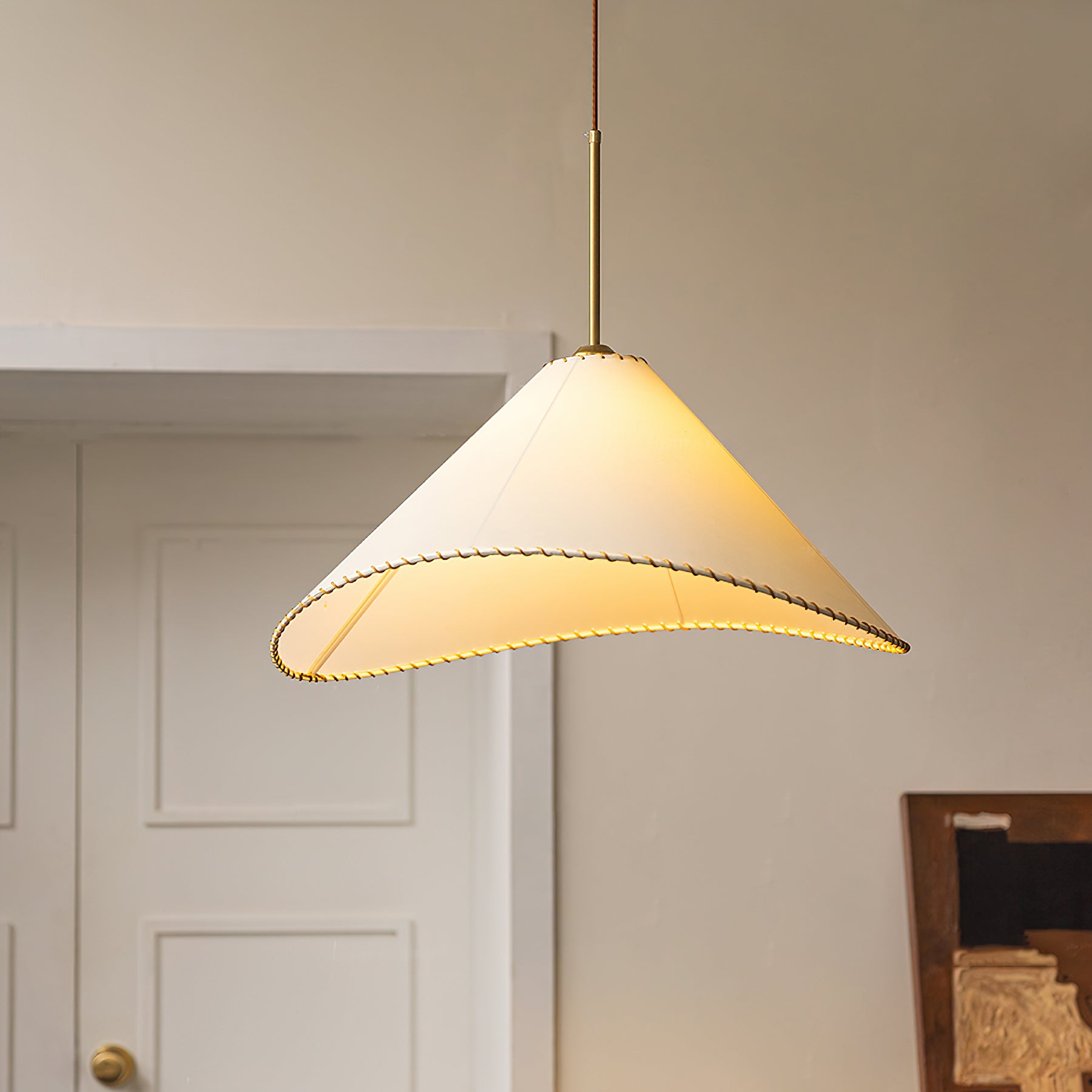 Aursoreth Nordische Pendelleuchte aus gedrehtem Stoff-Letslighting
