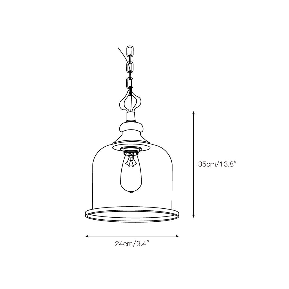 Sysolion Vintage Eleganz Glas Pendelleuchte-Letslighting