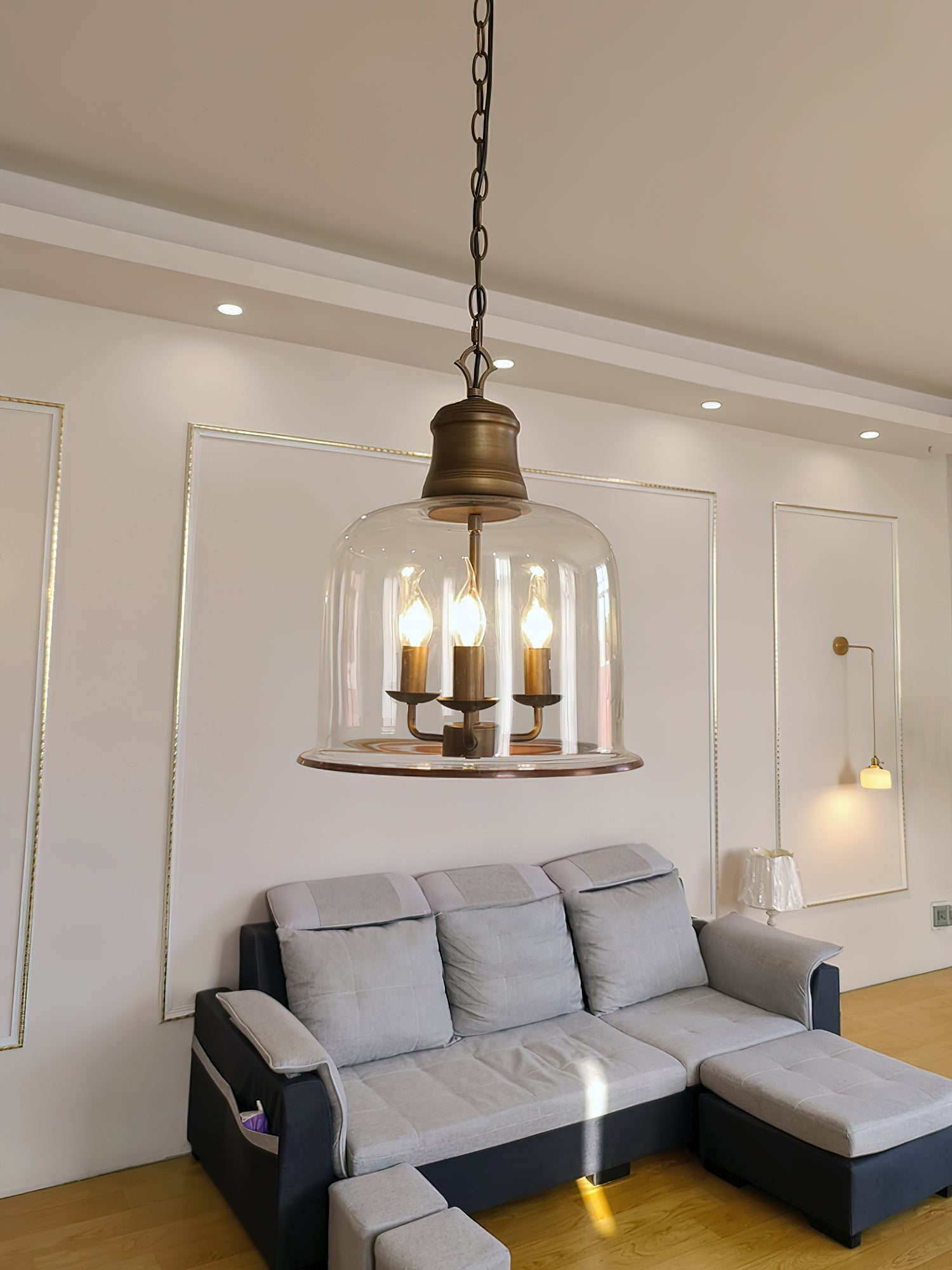 Sysolion Vintage Eleganz Glas Pendelleuchte-Letslighting