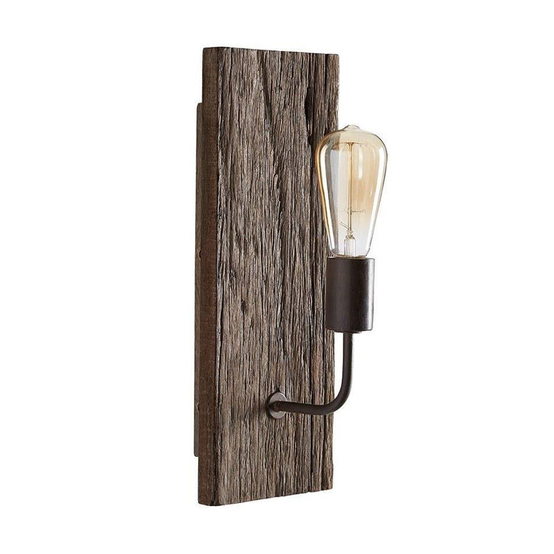 Ovenaris Industrielle Vintage Wandleuchte aus Holz-Letslighting