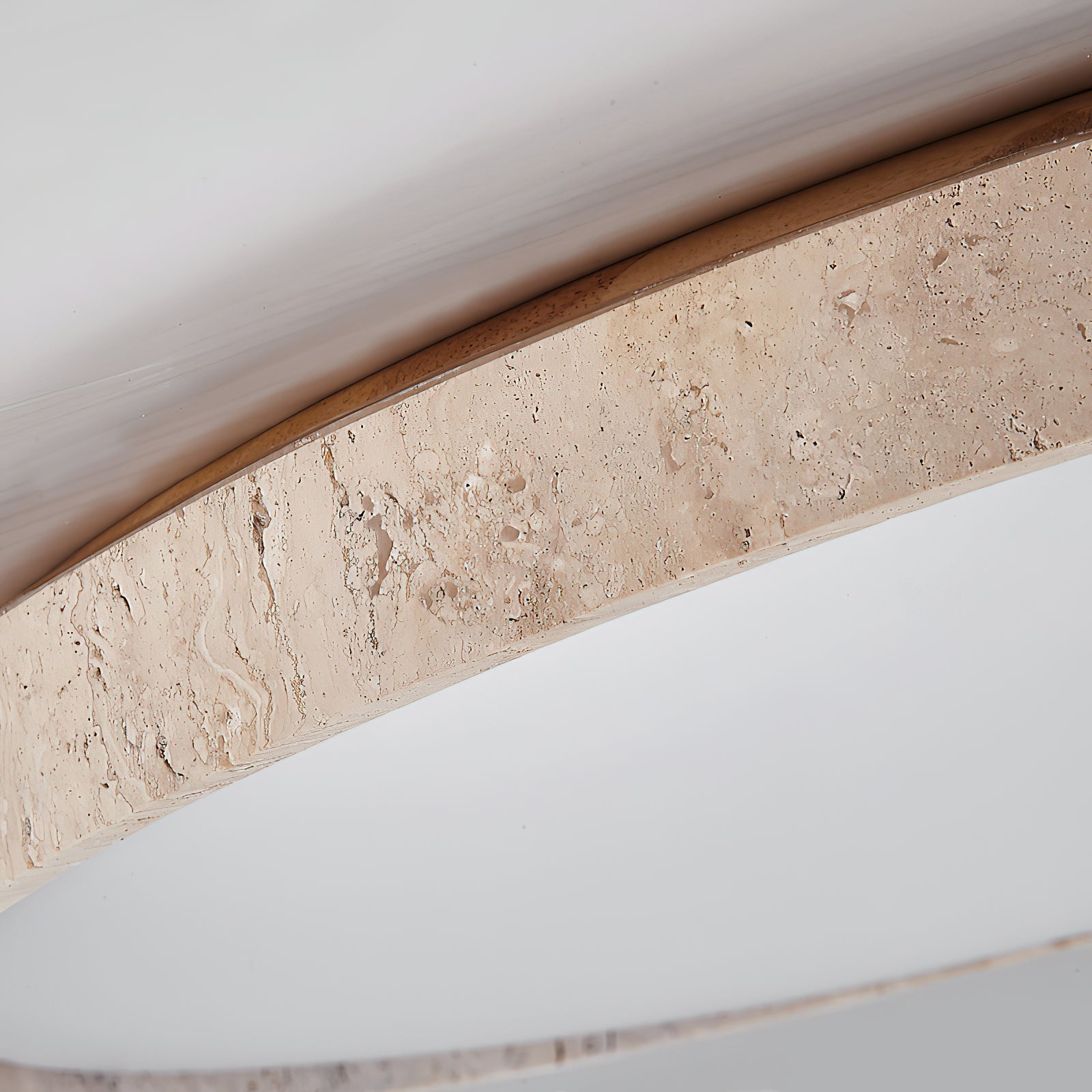 Symiror Modern Minimalist Round Travertine Ceiling Lamp - Letslighting