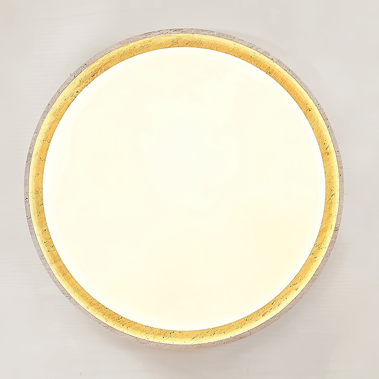 Symiror Modern Minimalist Round Travertine Ceiling Lamp - Letslighting