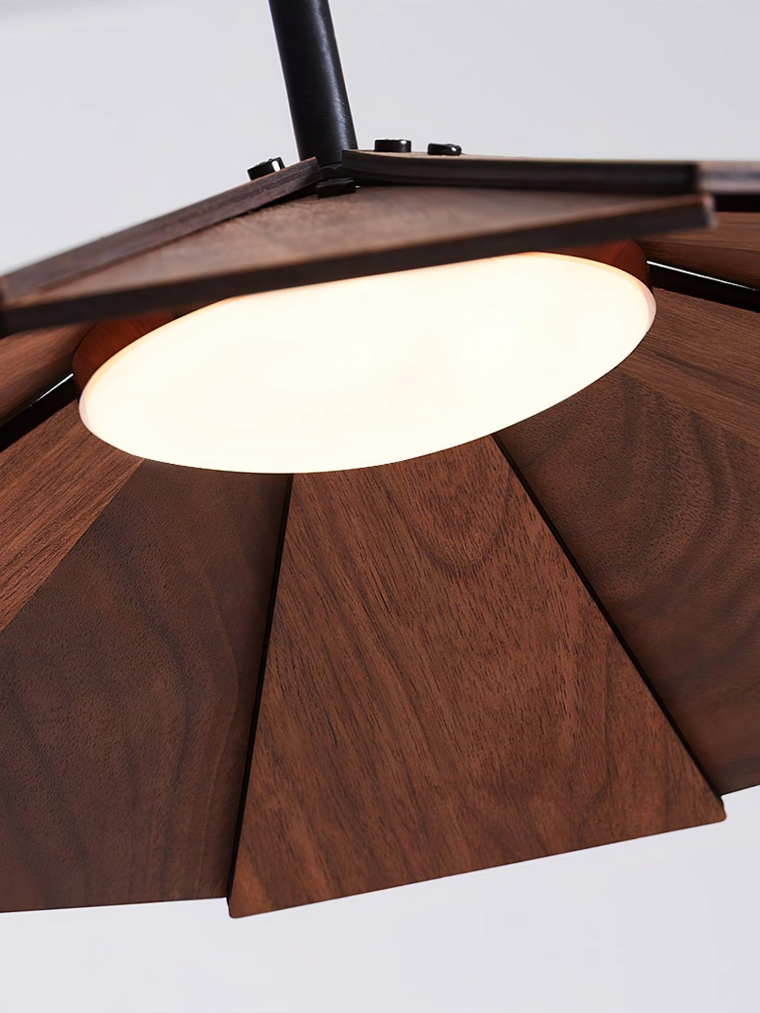 Woodura Schirm Holz Pendelleuchte-Letslighting