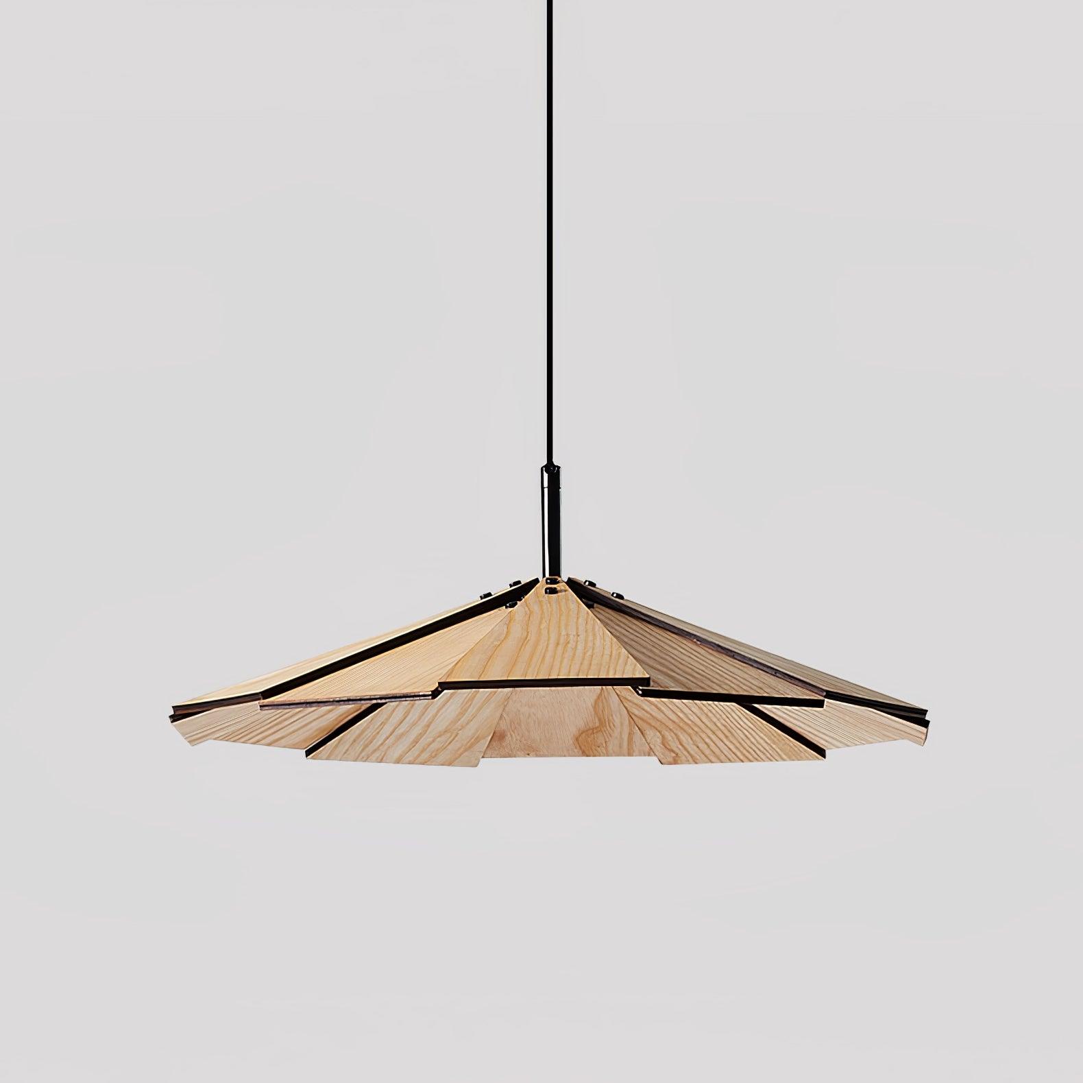 Woodura Schirm Holz Pendelleuchte-Letslighting
