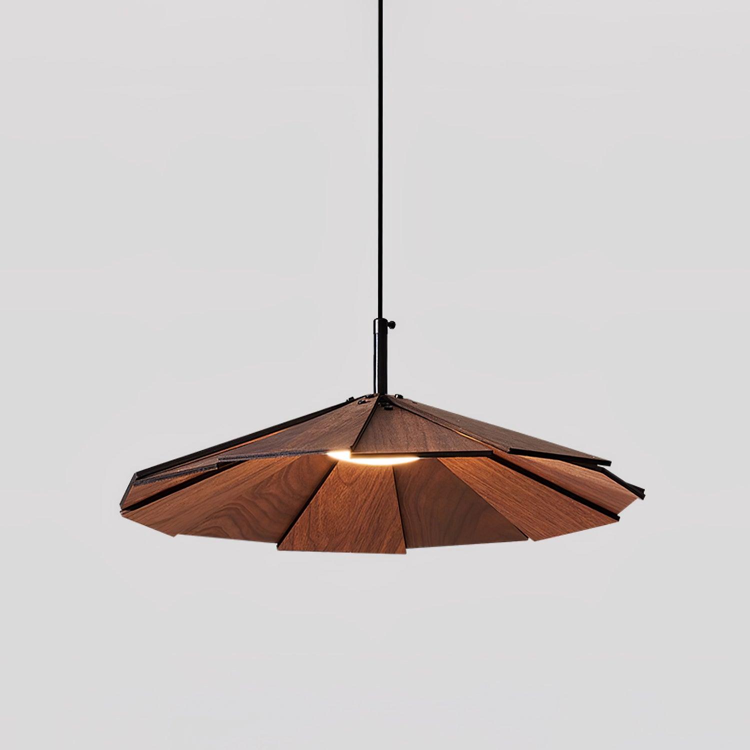 Woodura Schirm Holz Pendelleuchte-Letslighting