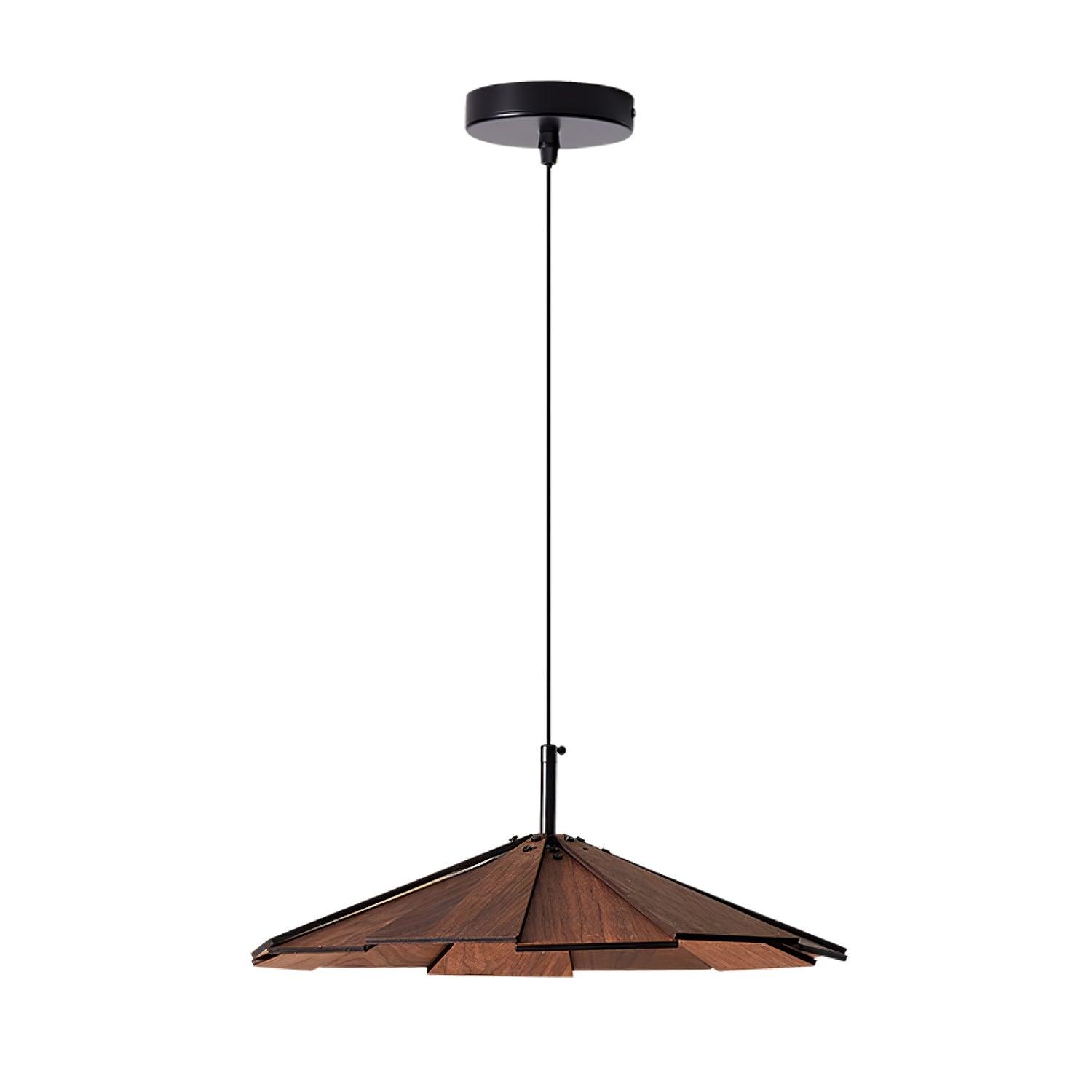 Woodura Schirm Holz Pendelleuchte-Letslighting
