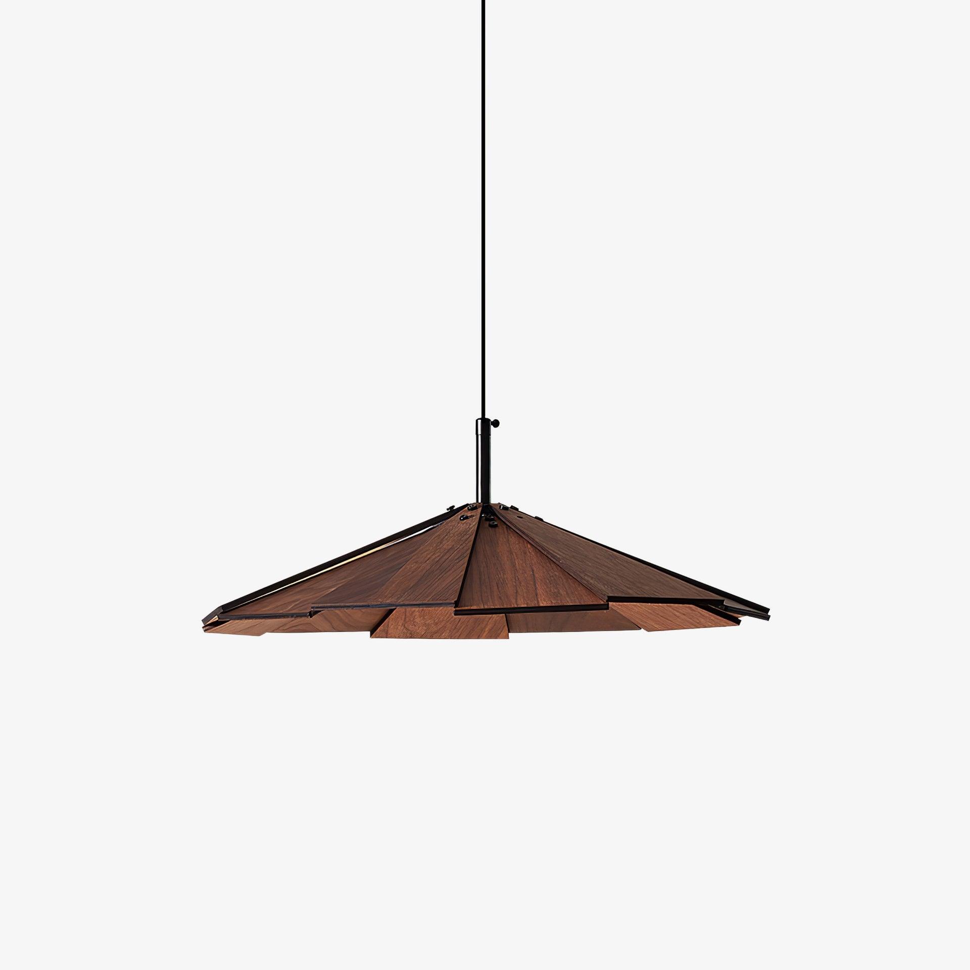 Woodura Schirm Holz Pendelleuchte-Letslighting