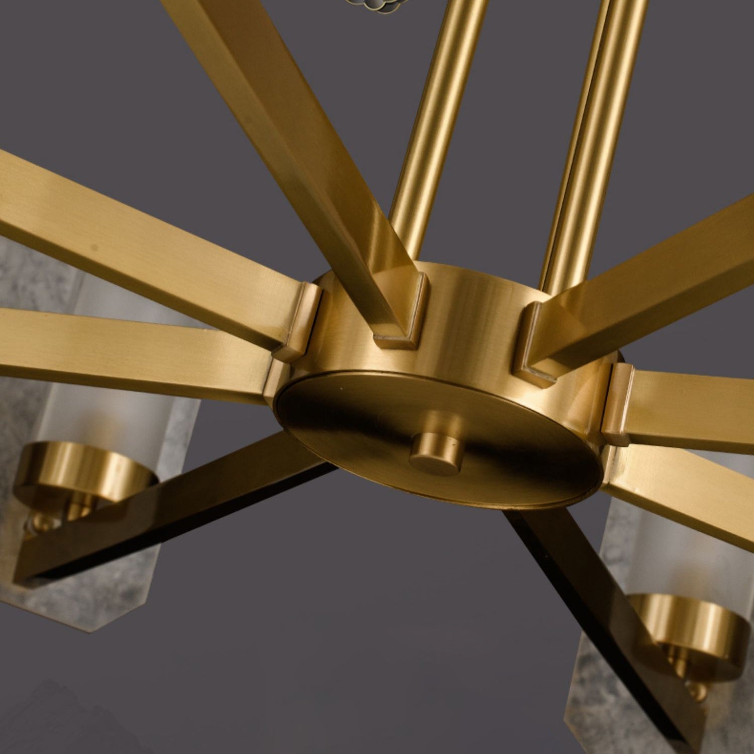 Aursorion Postmodern Luxury Brass Alabaster Chandelier - Letslighting