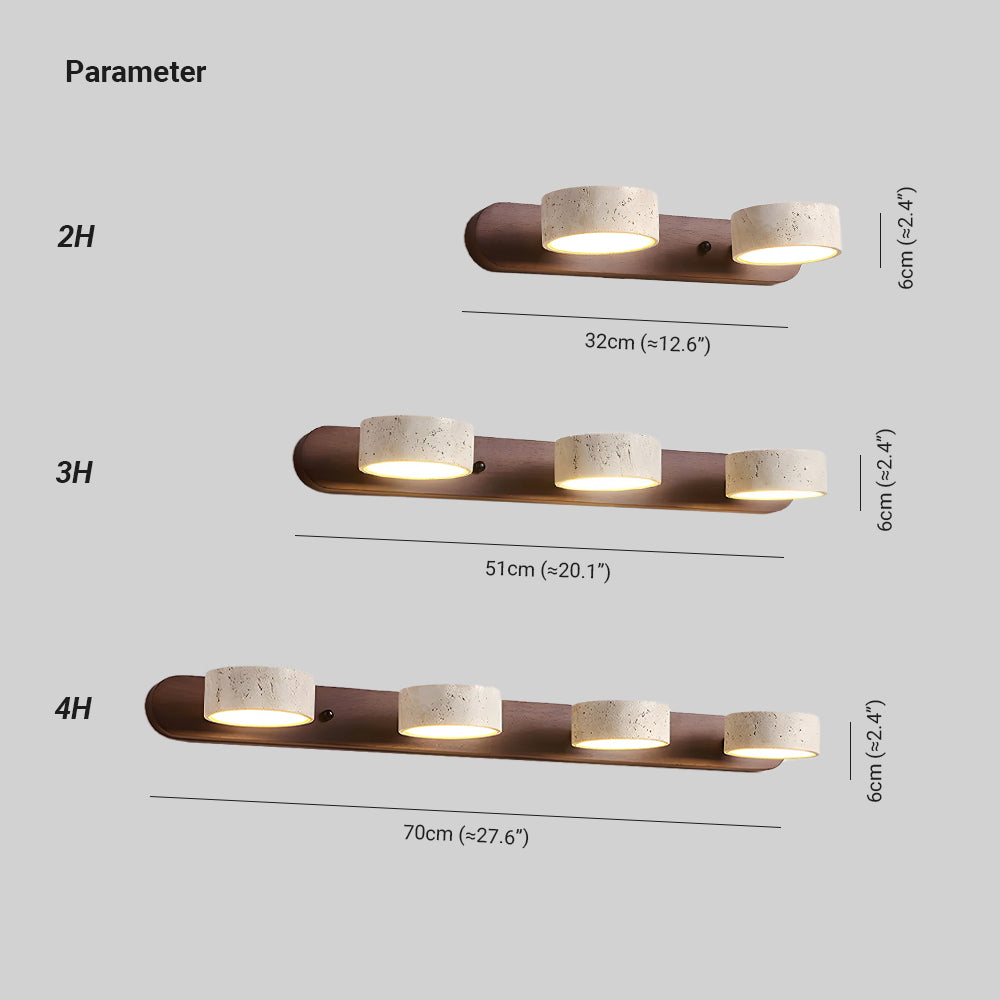 Tuelo Neutrale Innenwandleuchte aus Travertin