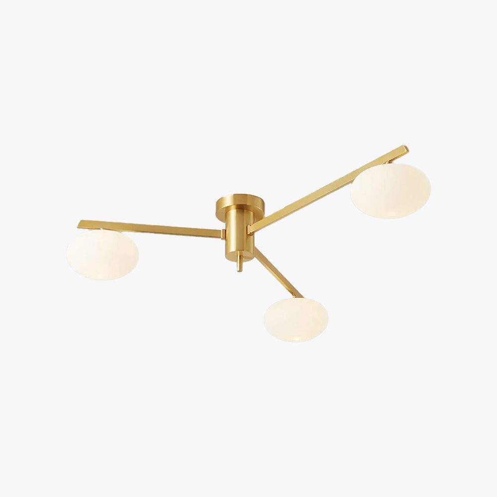 Jania Moderne schwarze Glas-Deckenleuchte