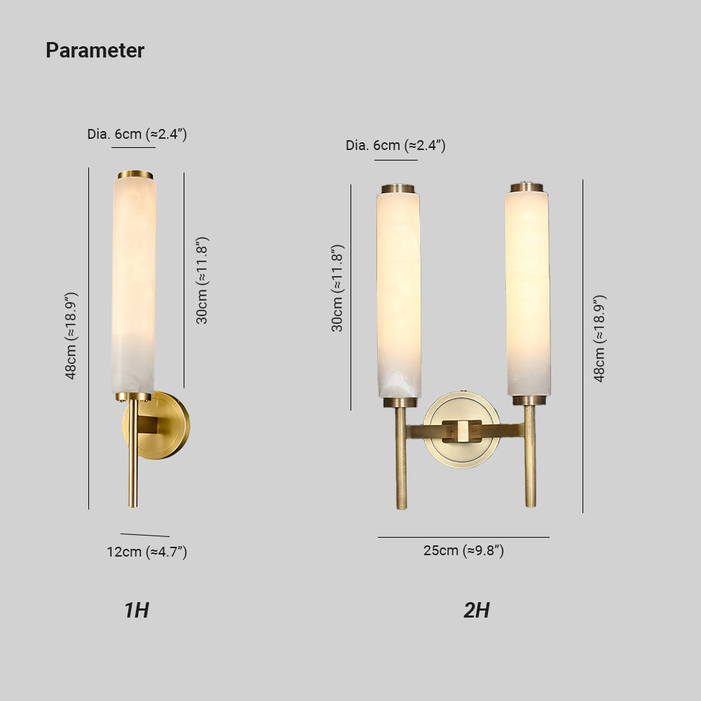 Jern Art-Déco-Wandleuchte aus Alabaster