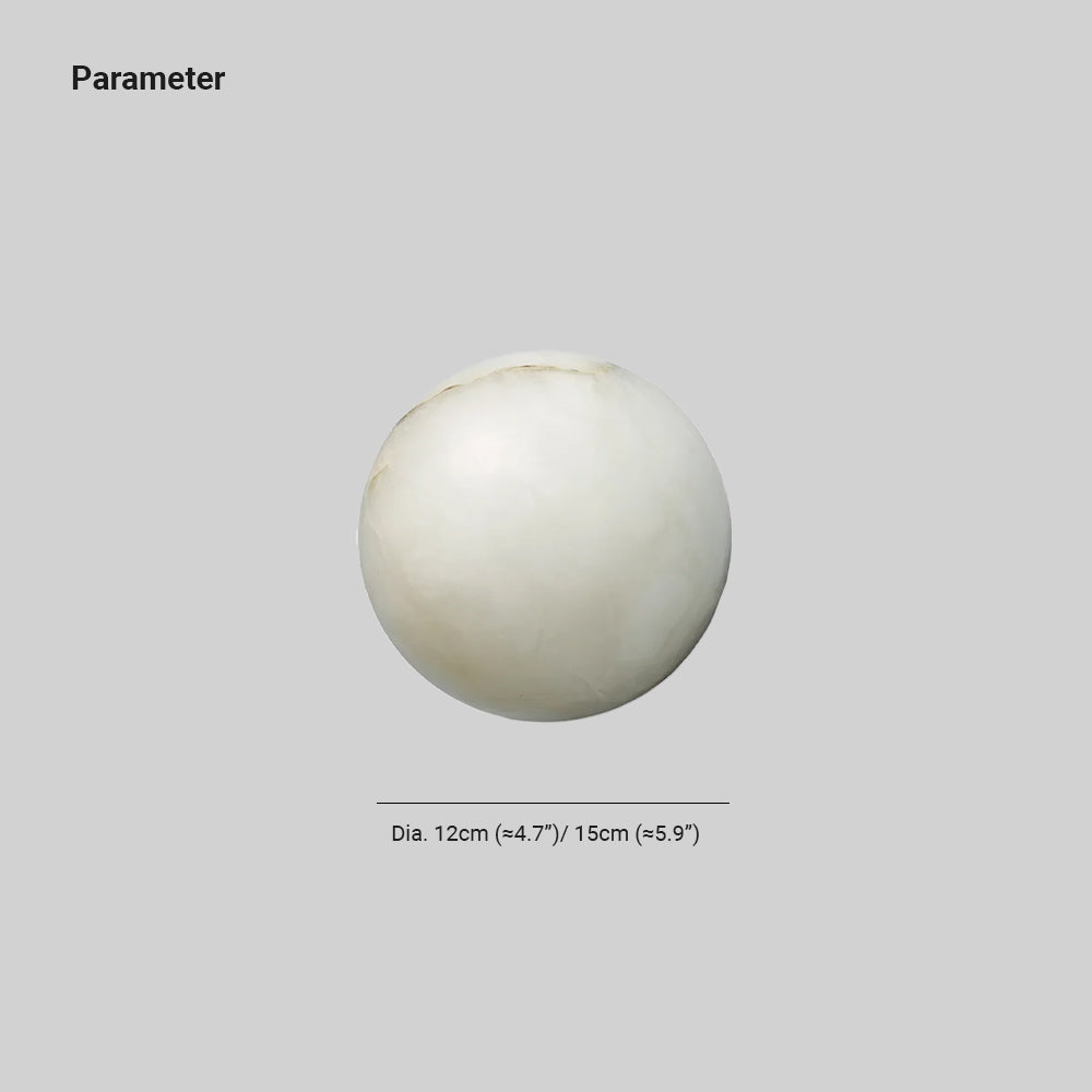 Lynq Mini-Kugel-Alabaster-Wandleuchte