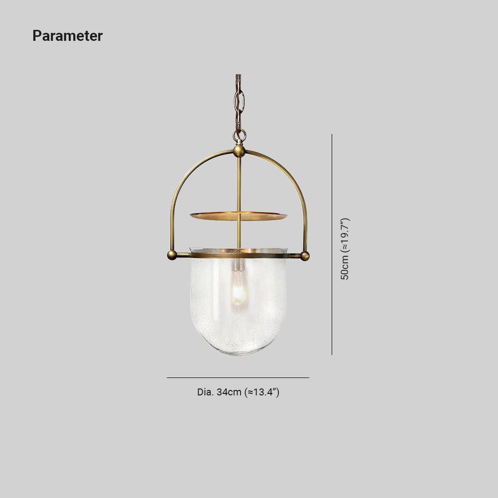 June Unusual Glass Amber Clear Pendant Light-Letslighting