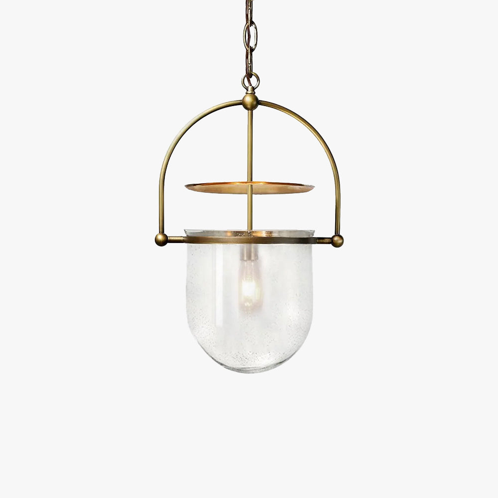 June Unusual Glass Amber Clear Pendant Light-Letslighting
