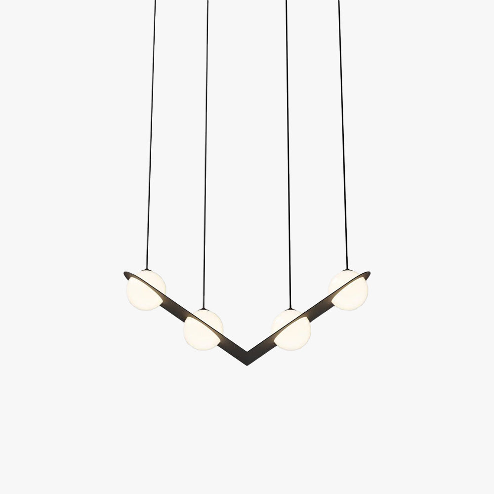 Selan Schwarze Glas-Pendelleuchte