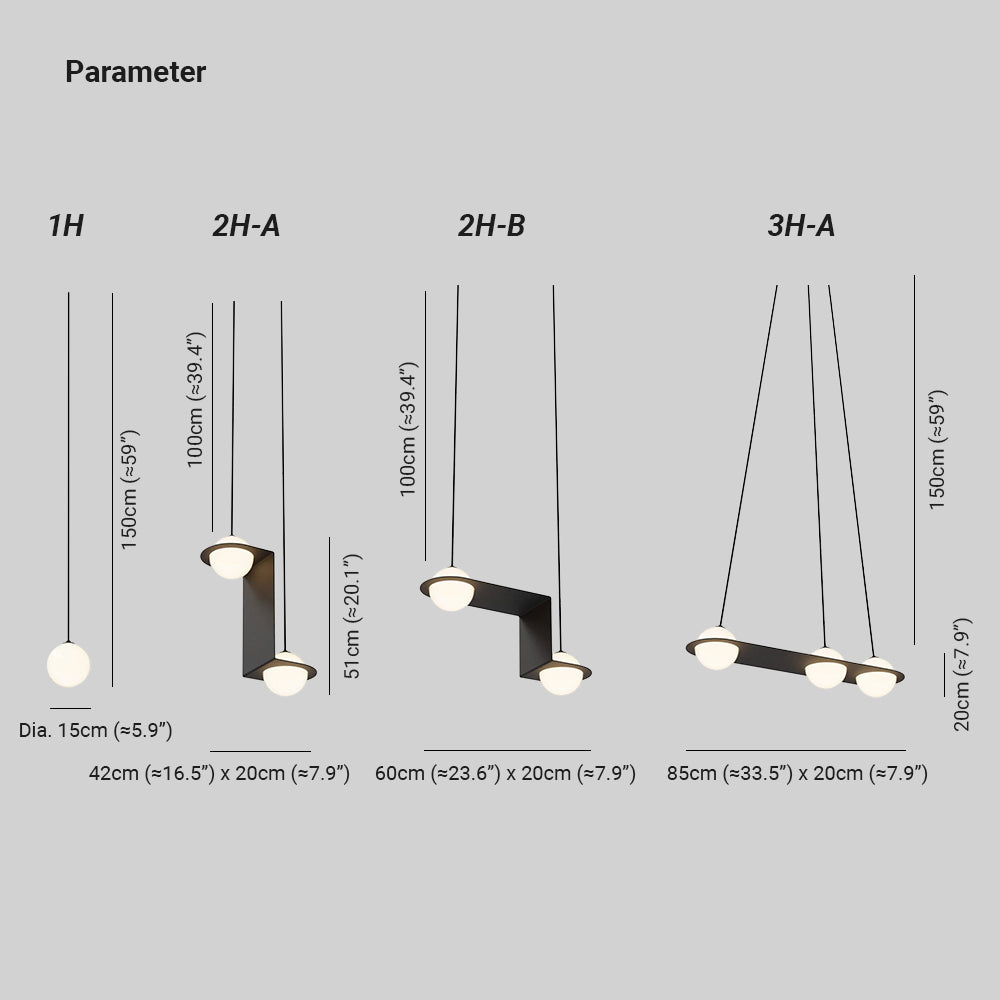 Selan Schwarze Glas-Pendelleuchte