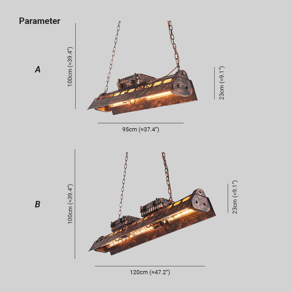 Noah Industrieller Steampunk-Kronleuchter