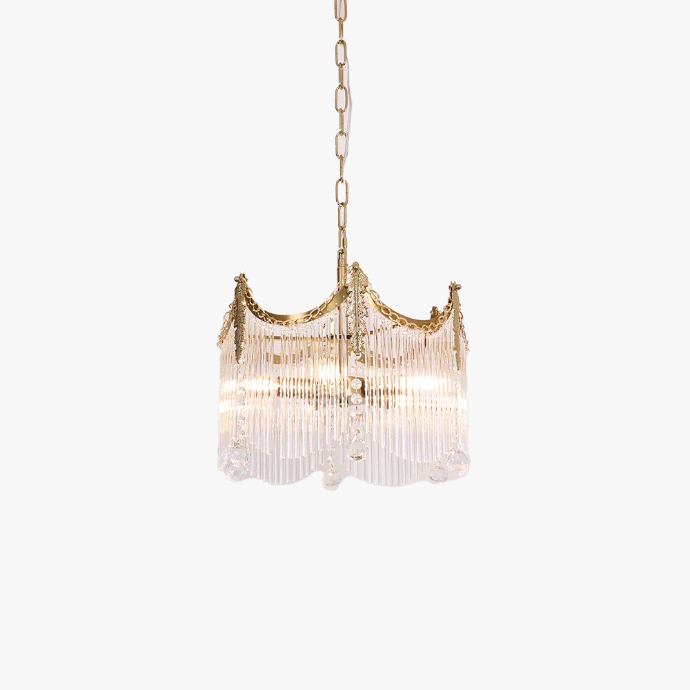 Elias Luxuriöse Glas-Kronleuchter im Landhausstil