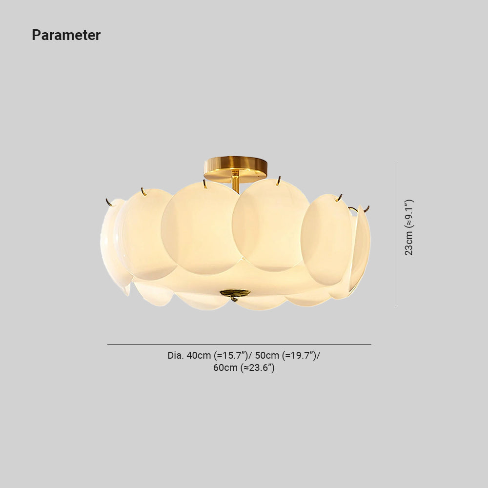 Meiho Blütenblatt-Muschel-Deckenleuchte