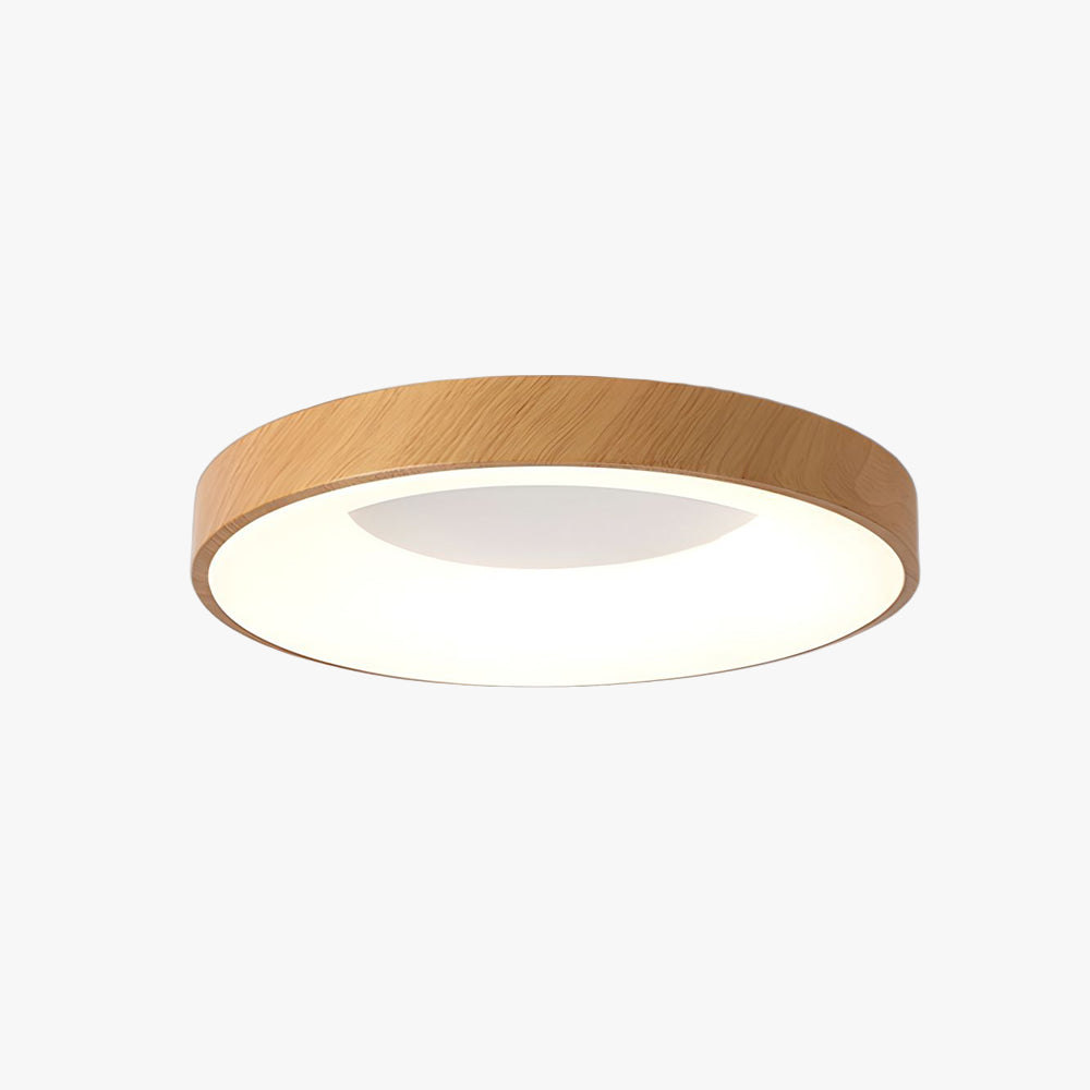 Eliriel Modern Minimalistisch Rund Holz Einbau Deckenleuchte-Letslighting