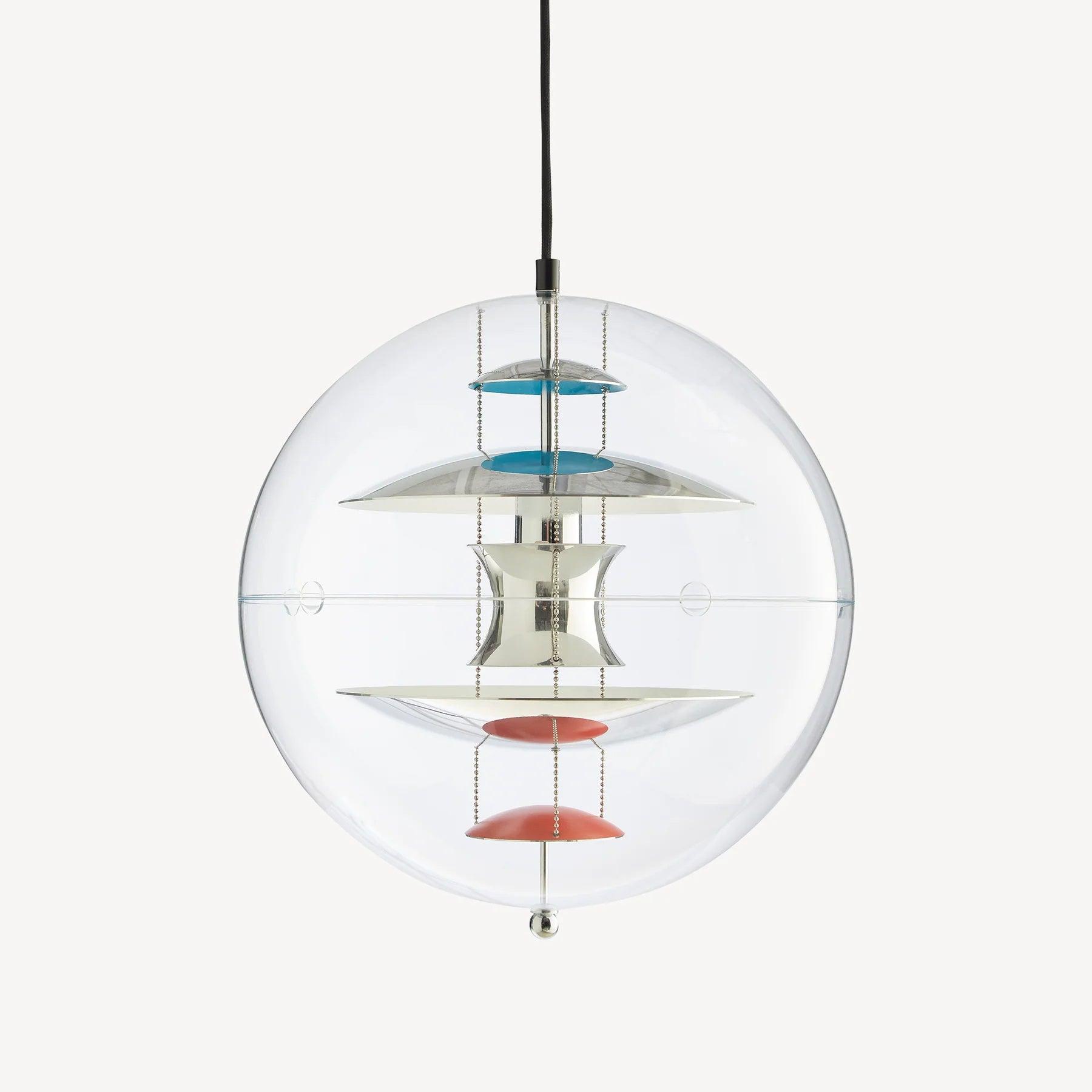 Pendant Lamp Floating Geometric Layers Clear Globe Futuristic Modern - Letslighting