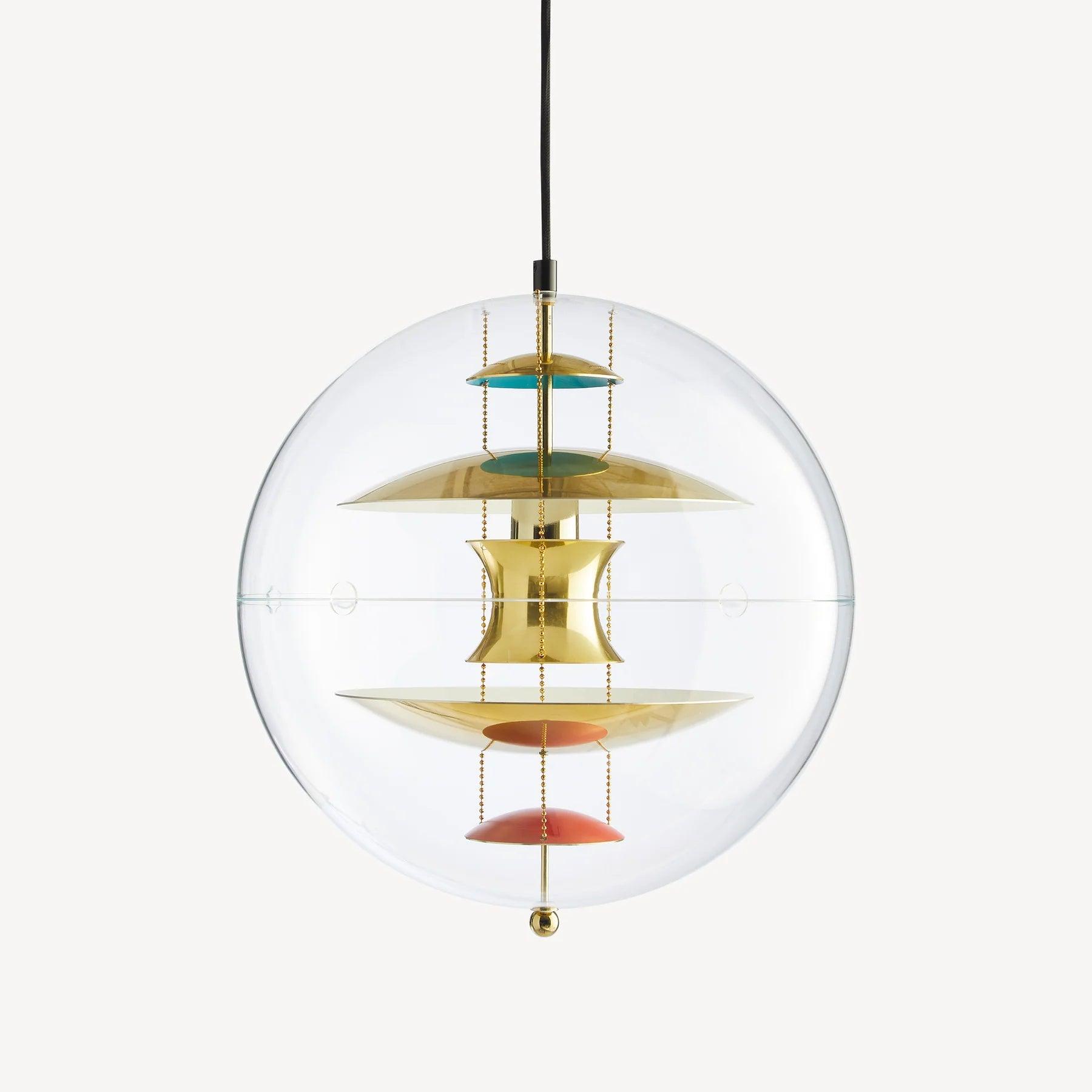 Pendant Lamp Floating Geometric Layers Clear Globe Futuristic Modern - Letslighting