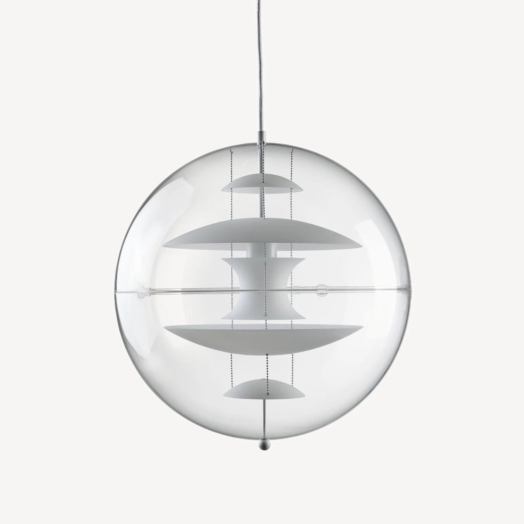 Pendant Lamp Floating Geometric Layers Clear Globe Futuristic Modern - Letslighting