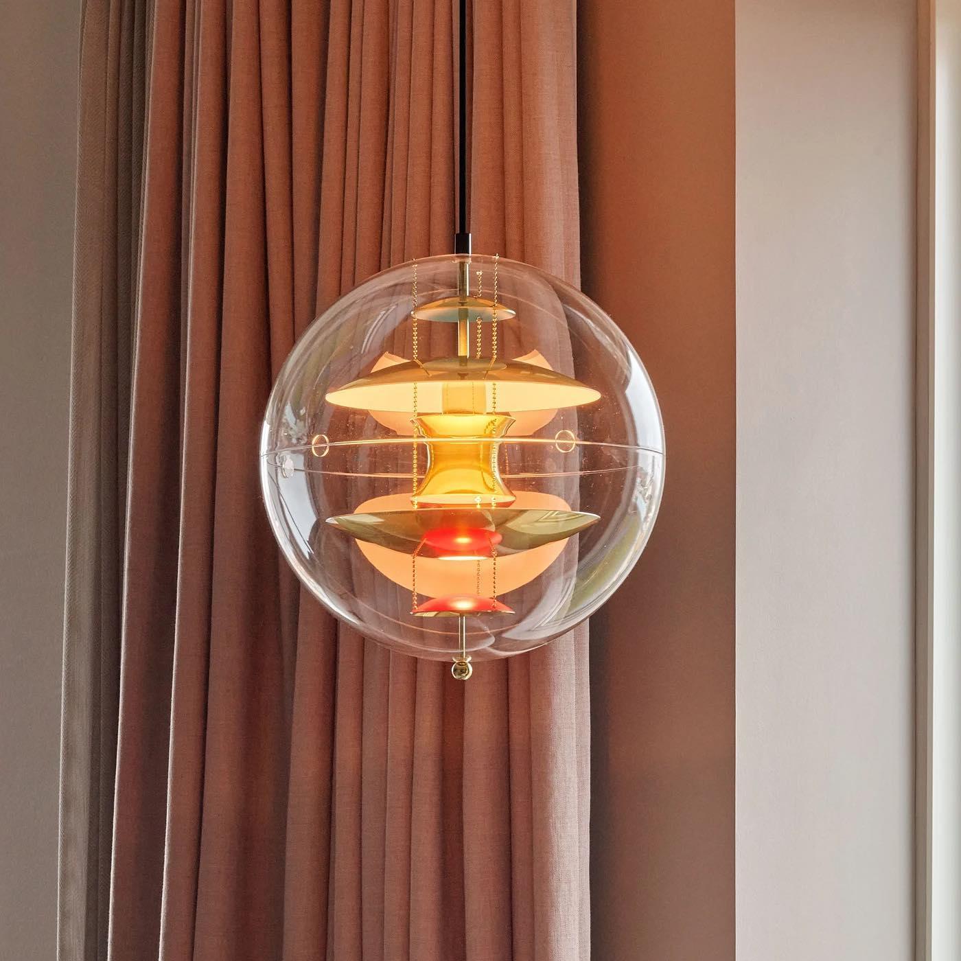 Pendant Lamp Floating Geometric Layers Clear Globe Futuristic Modern - Letslighting