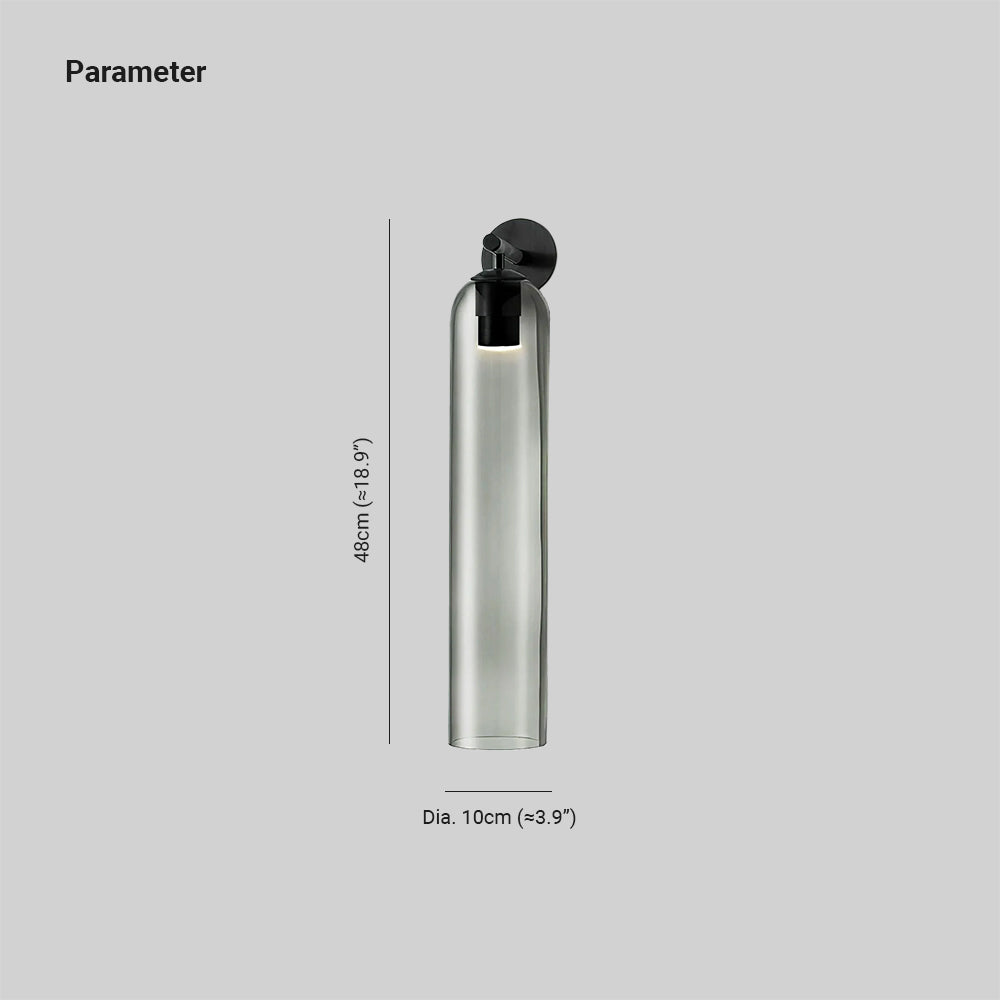 June Innenwandleuchte Zylindrische Glas