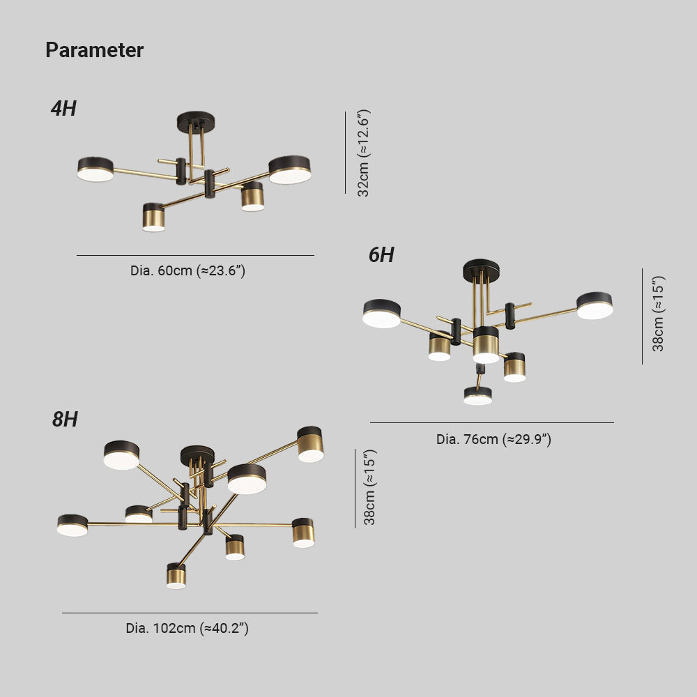 Lysse Spinnen-Juwel-Kronleuchter