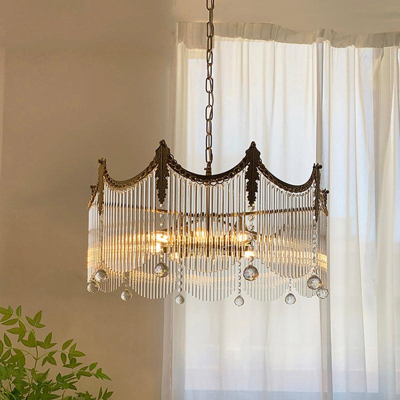 Elias Luxuriöse Glas-Kronleuchter im Landhausstil