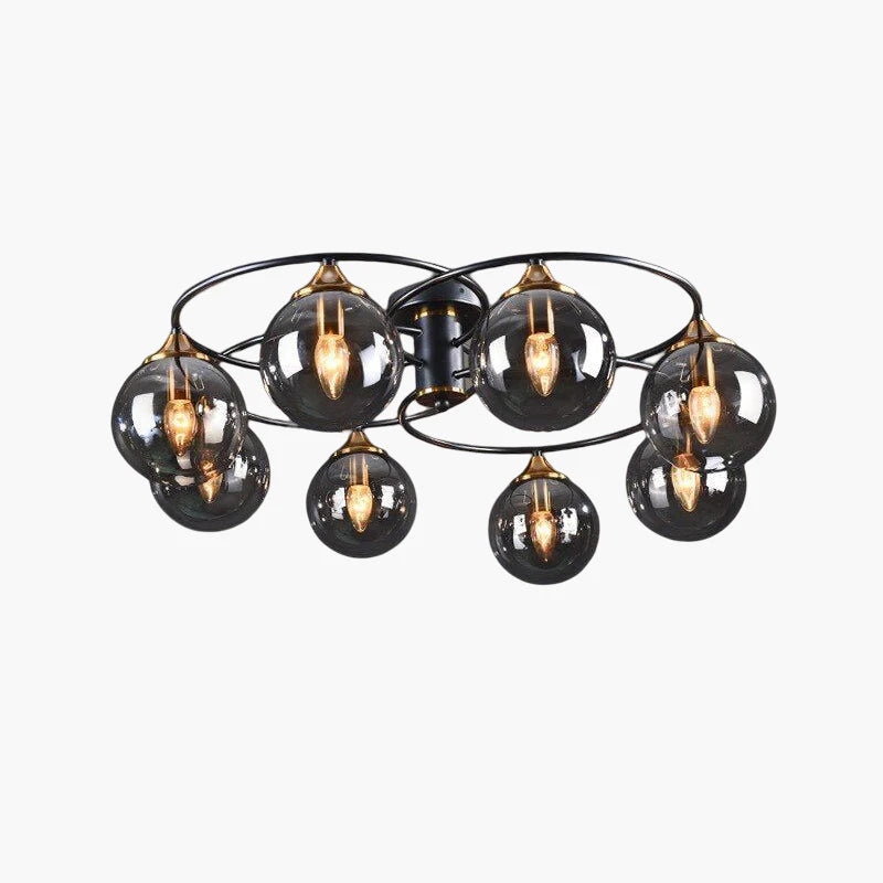 Valentina Denkenleuchte Nodic LED  Kugel Schwarz Ess/Wohnzimmer Glas