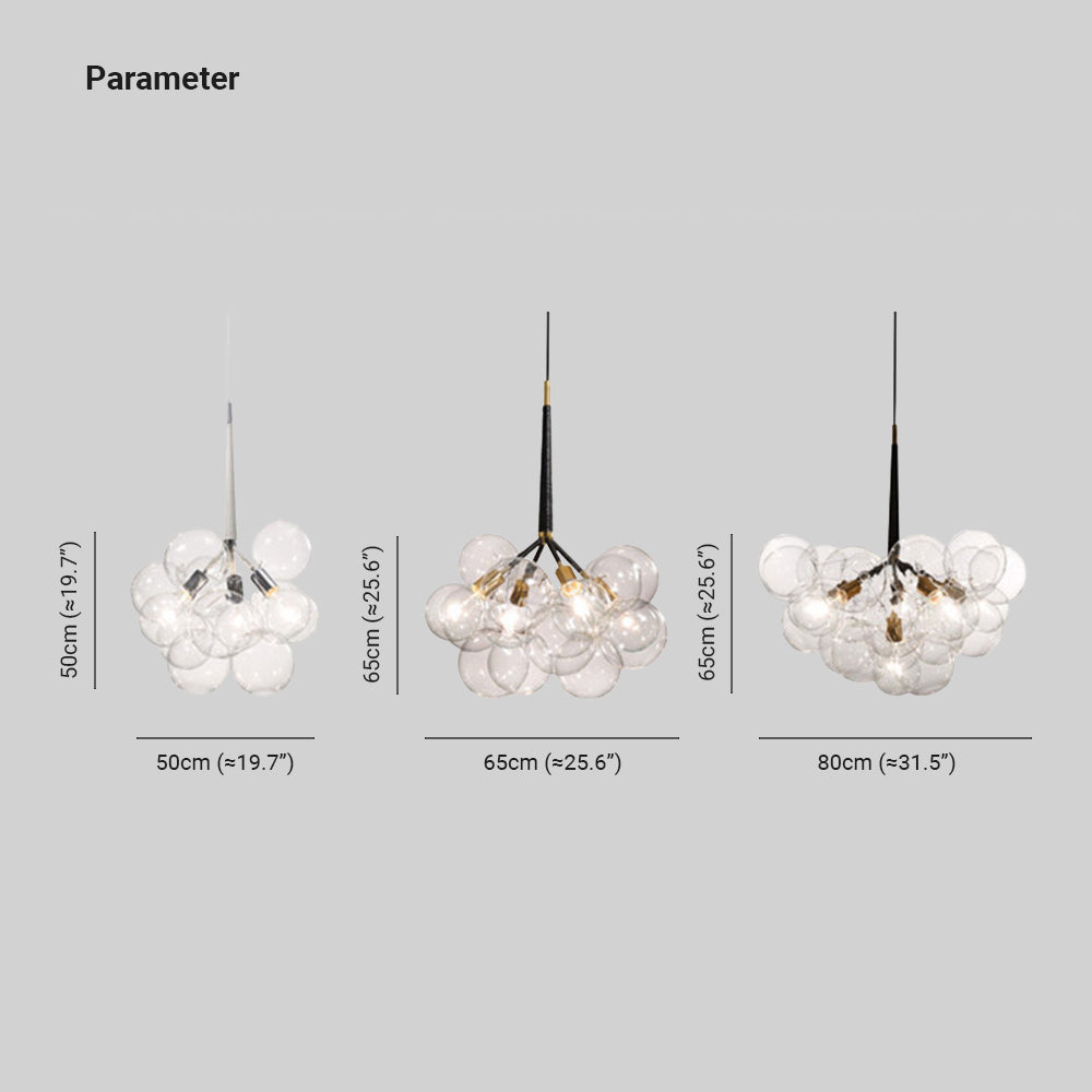 Valentina Nordic Luxury Bubble Pendelleuchte, Weiß/Schwarz/Kaffee-Letslighting