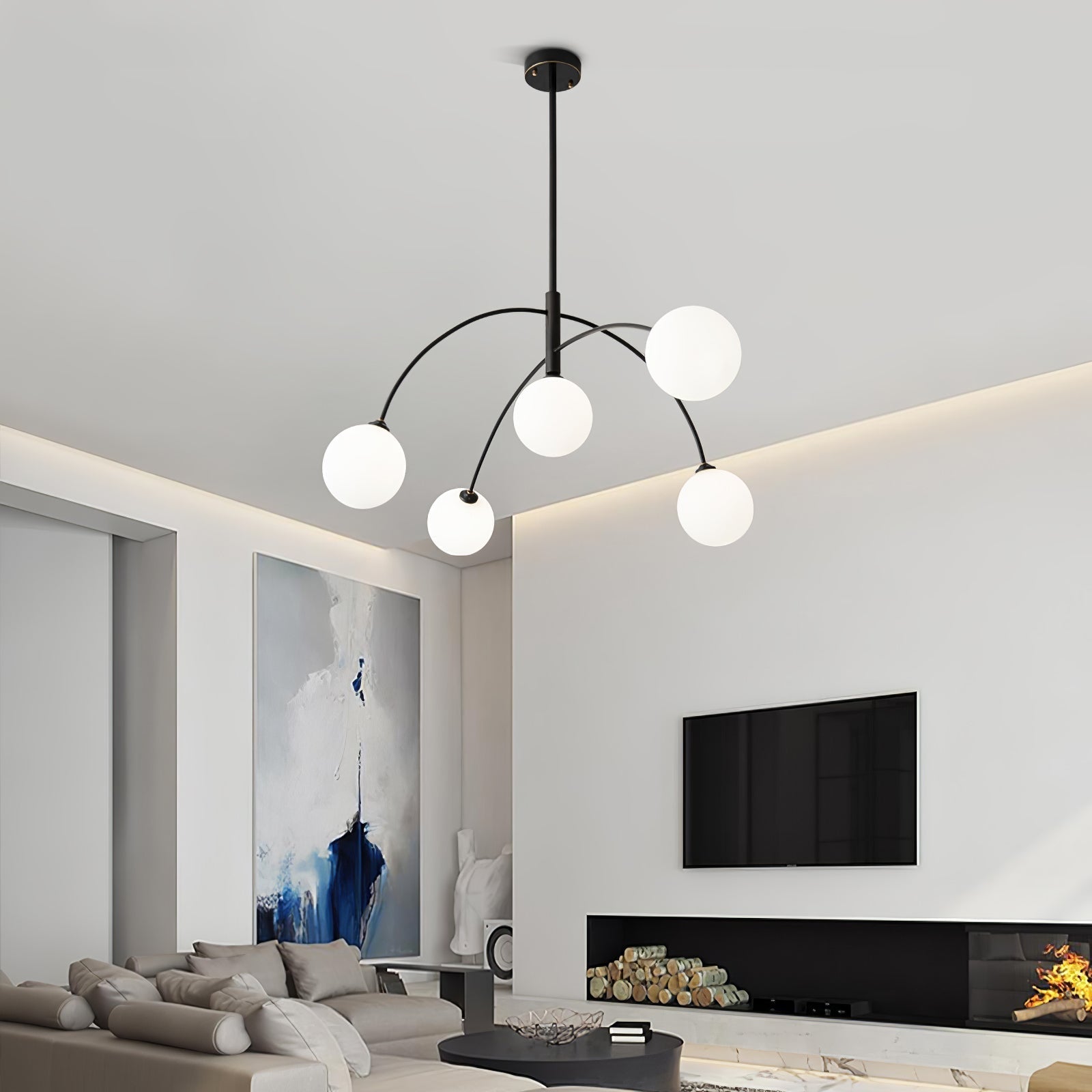 Lustra Kronleuchter Valentina Bogen Messing Elegant-Letslighting