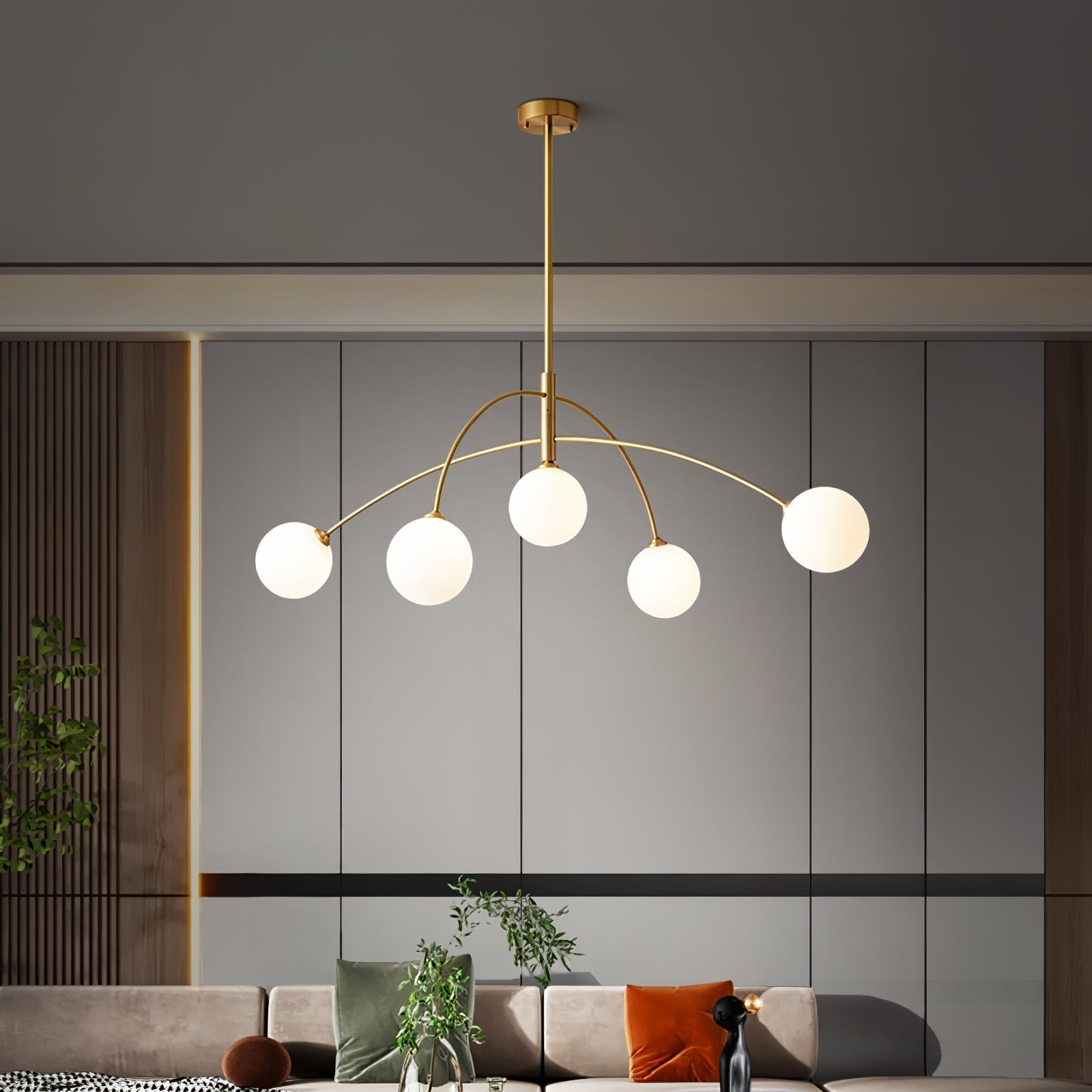 Lustra Kronleuchter Valentina Bogen Messing Elegant-Letslighting